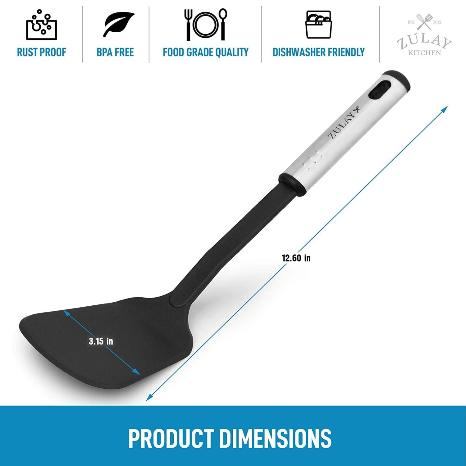12.5 inch Nylon Spatula by Zulay Kitchen