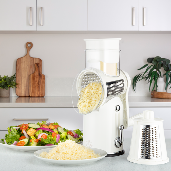 Rotary Cheese Grater Classic with Fine Juliennne Blade by Zulay Kitchen