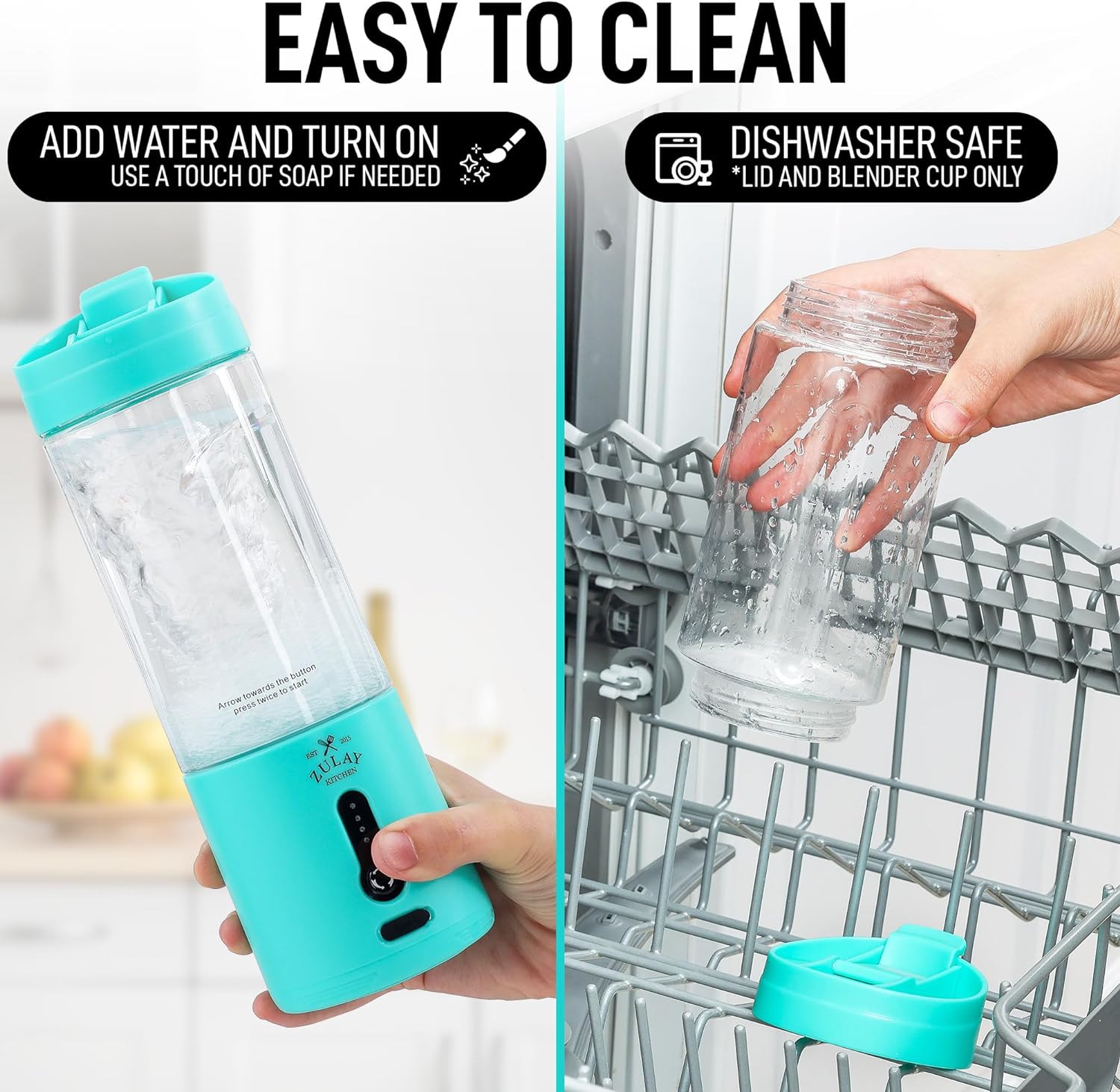 Quick and Easy Cleaning Portable Blender by Zulay Kitchen