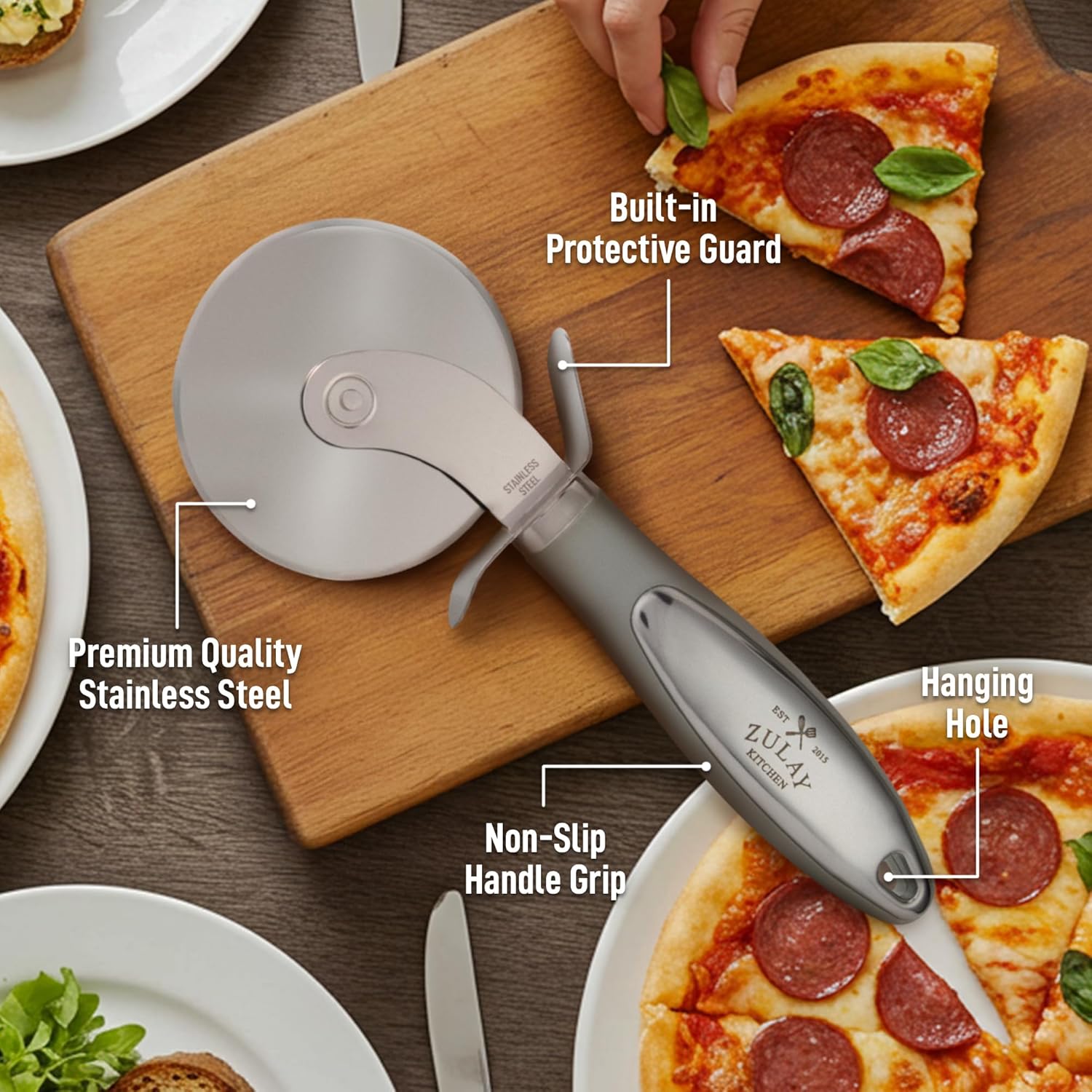 Premium Quality Pizza Slicer by Zulay Kitchen