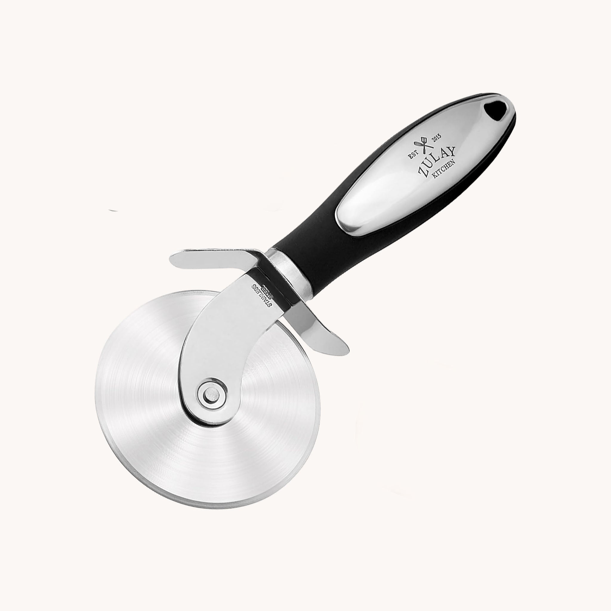 Pizza Cutter Wheel With Non Slip Ergonomic Handle Black by Zulay Kitchen