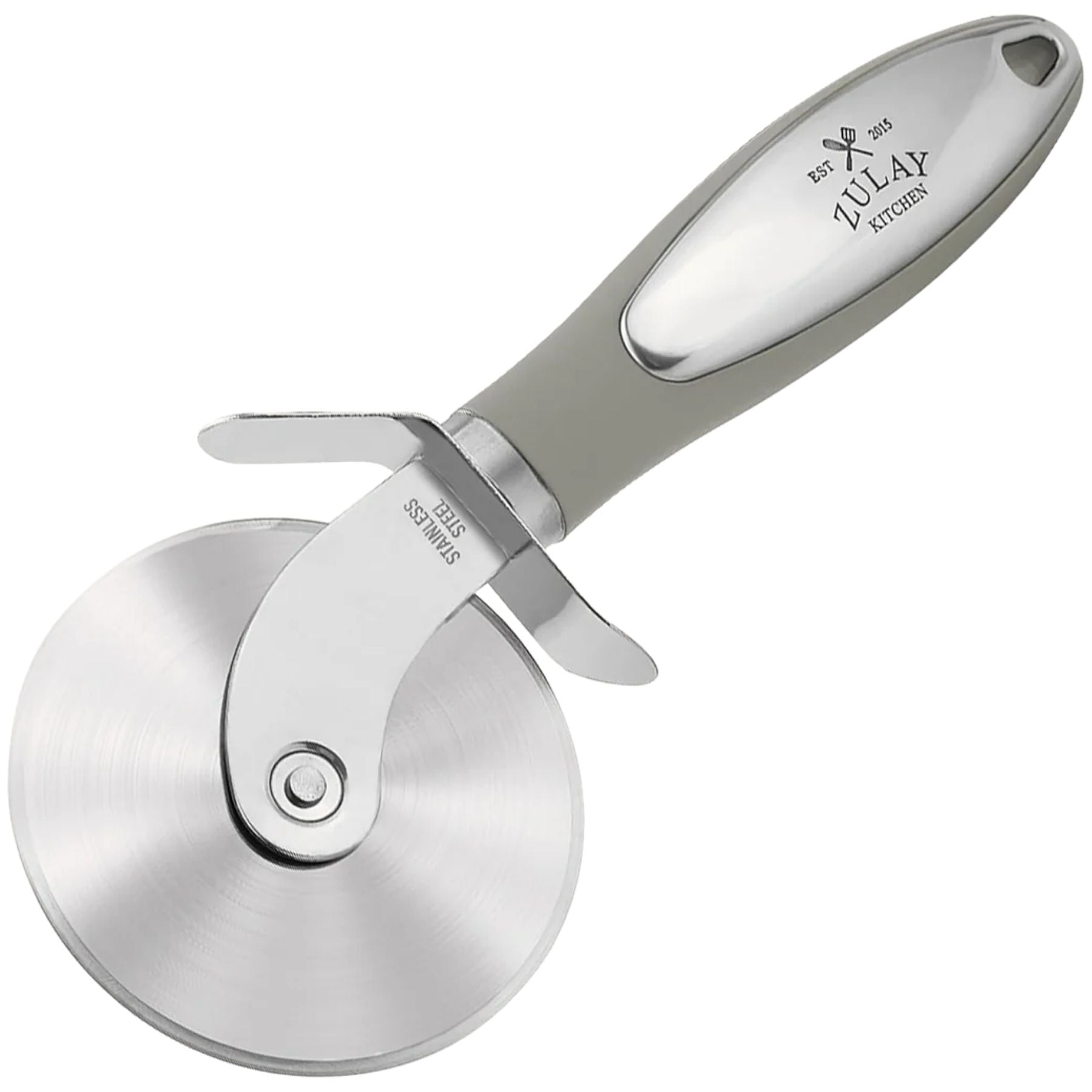 Pizza Cutter Wheel With Non Slip Ergonomic Handle Gray by Zulay Kitchen