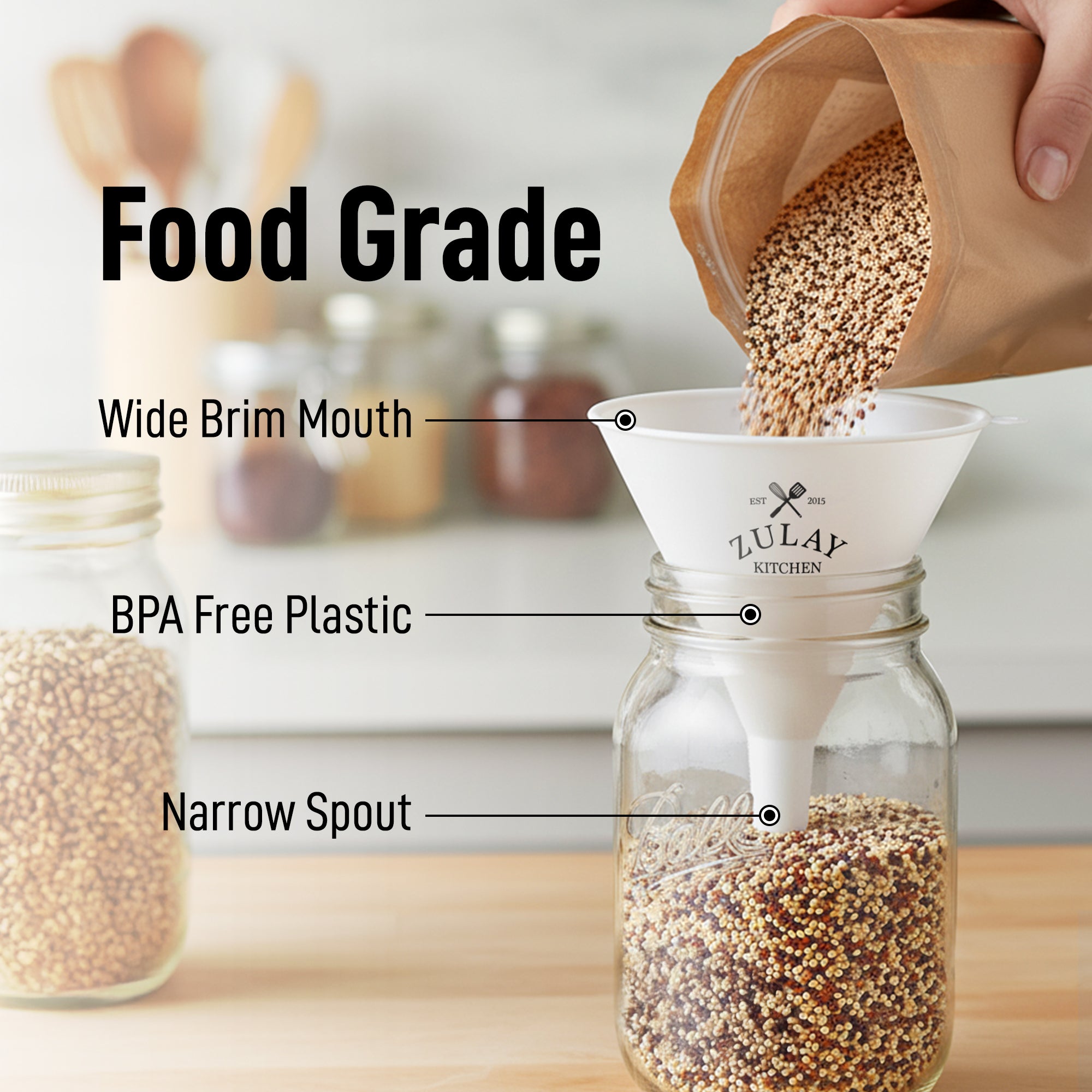 Food Grade Cooking Funnel Set of 3 by Zulay Kitchen