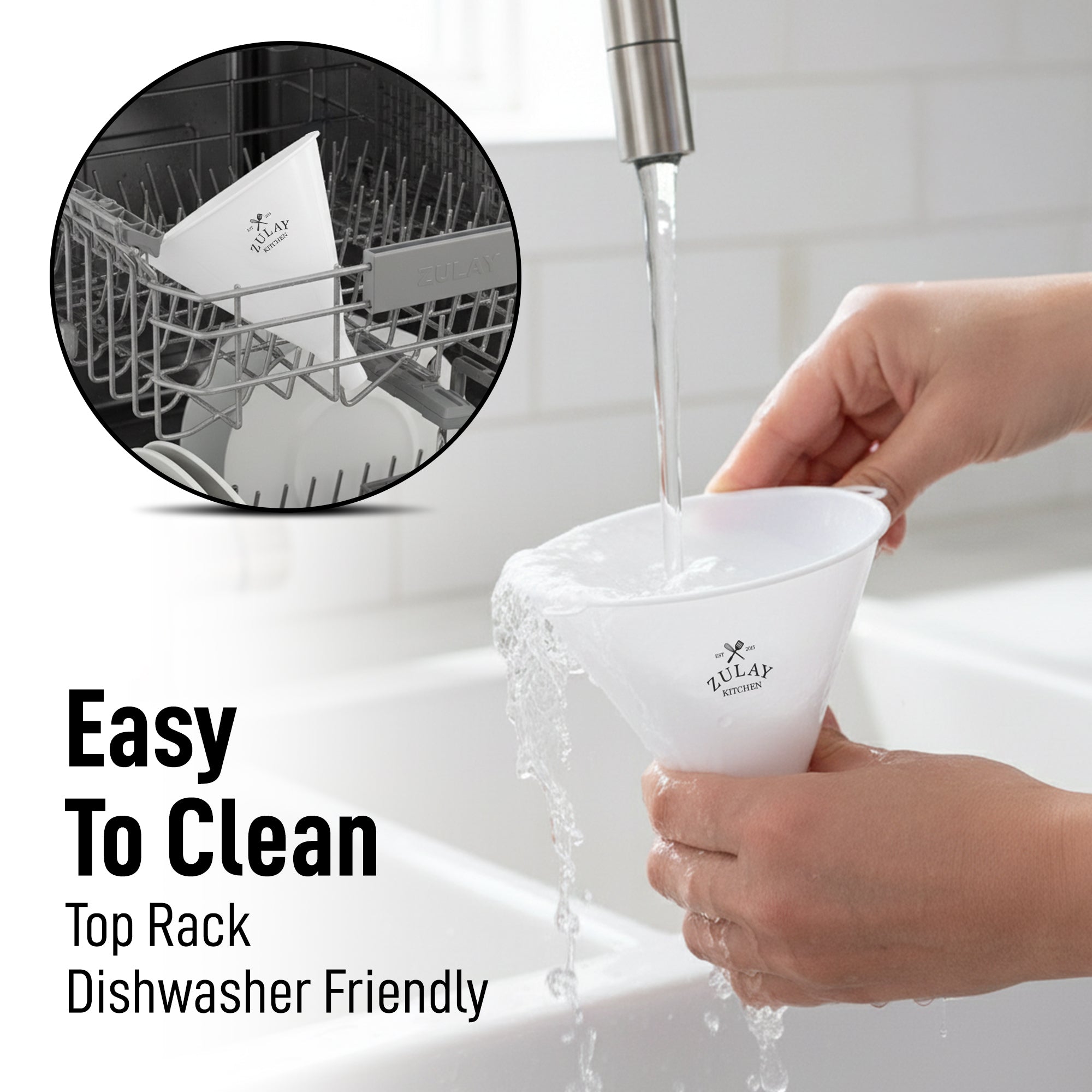 Easy to Clean Kitchen Funnel by Zulay Kitchen