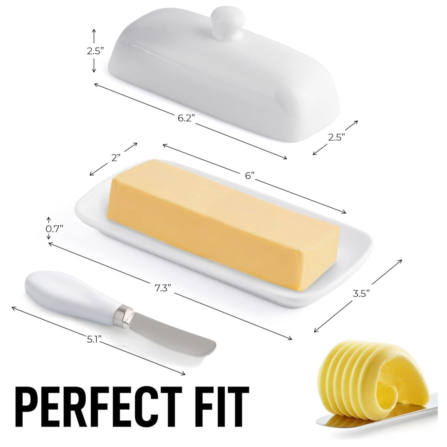 Elegant Design Butter Holder by Zulay Kitchen