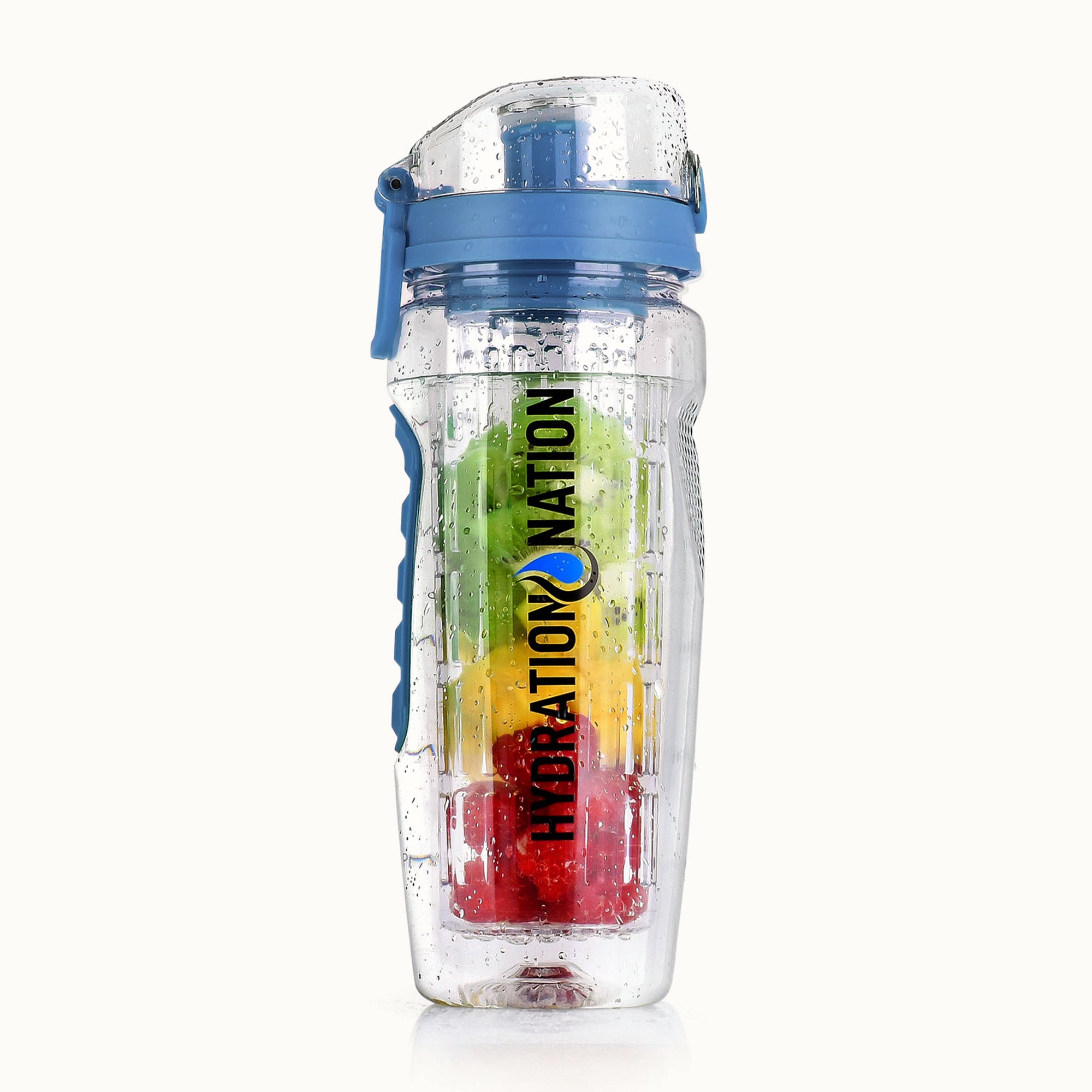Hydration Nation Portable Water Bottle with Fruit Infuser-Blueberry by Zulay Kitchen