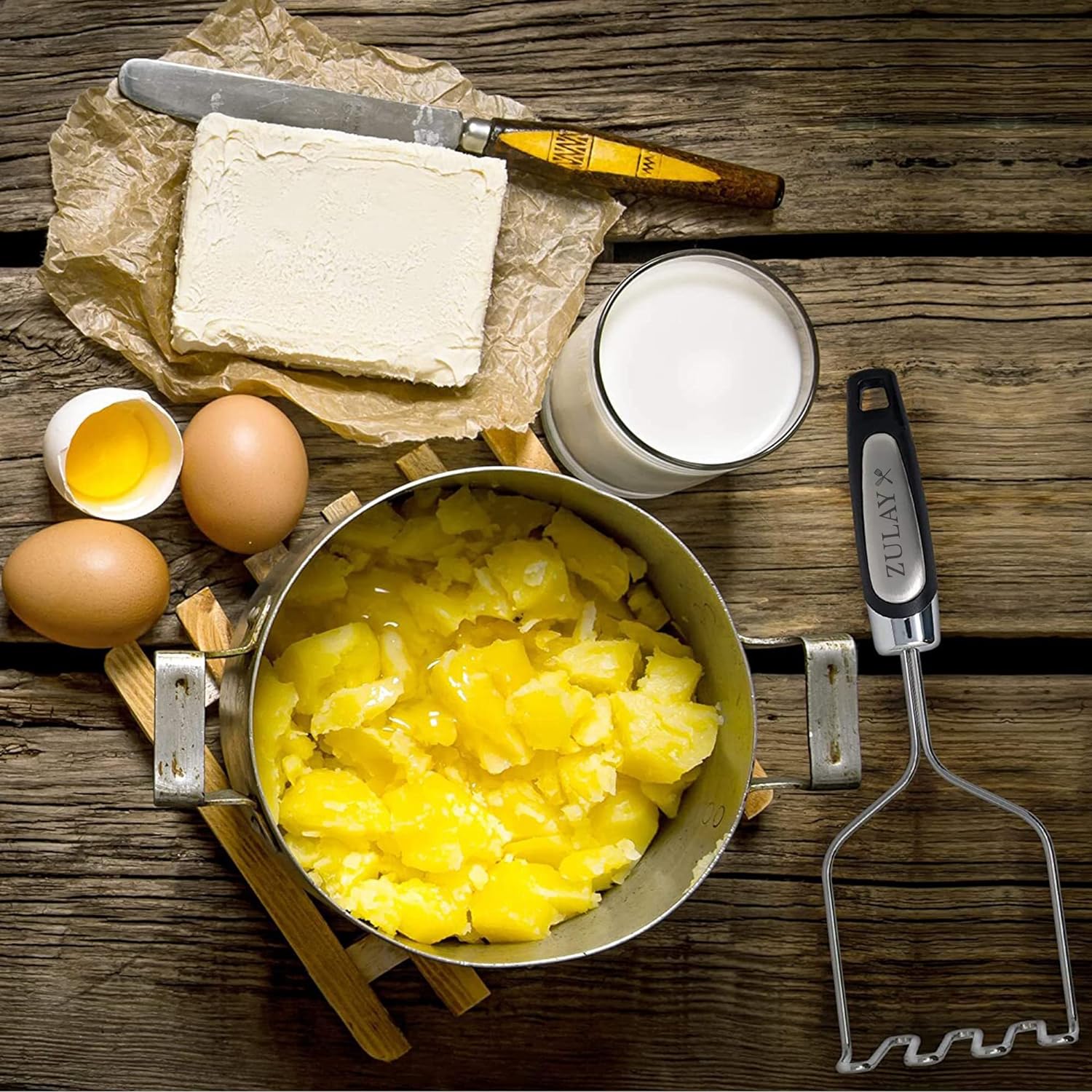 Versatile Vegetable & Fruit Masher by Zulay Kitchen