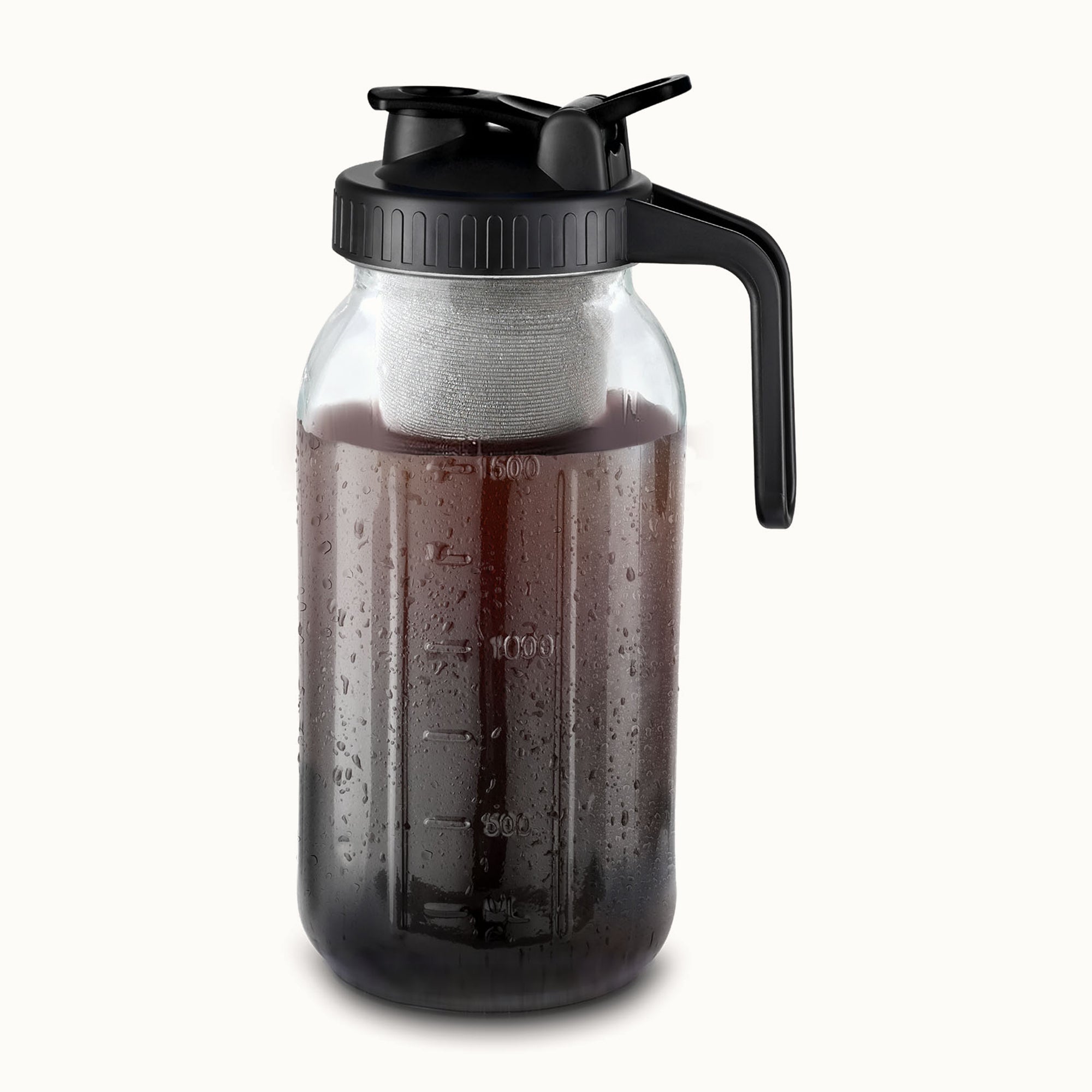 Premium Cold Brew Coffee Maker – Mason Jar Pitcher 64oz - Black by Zulay Kitchen