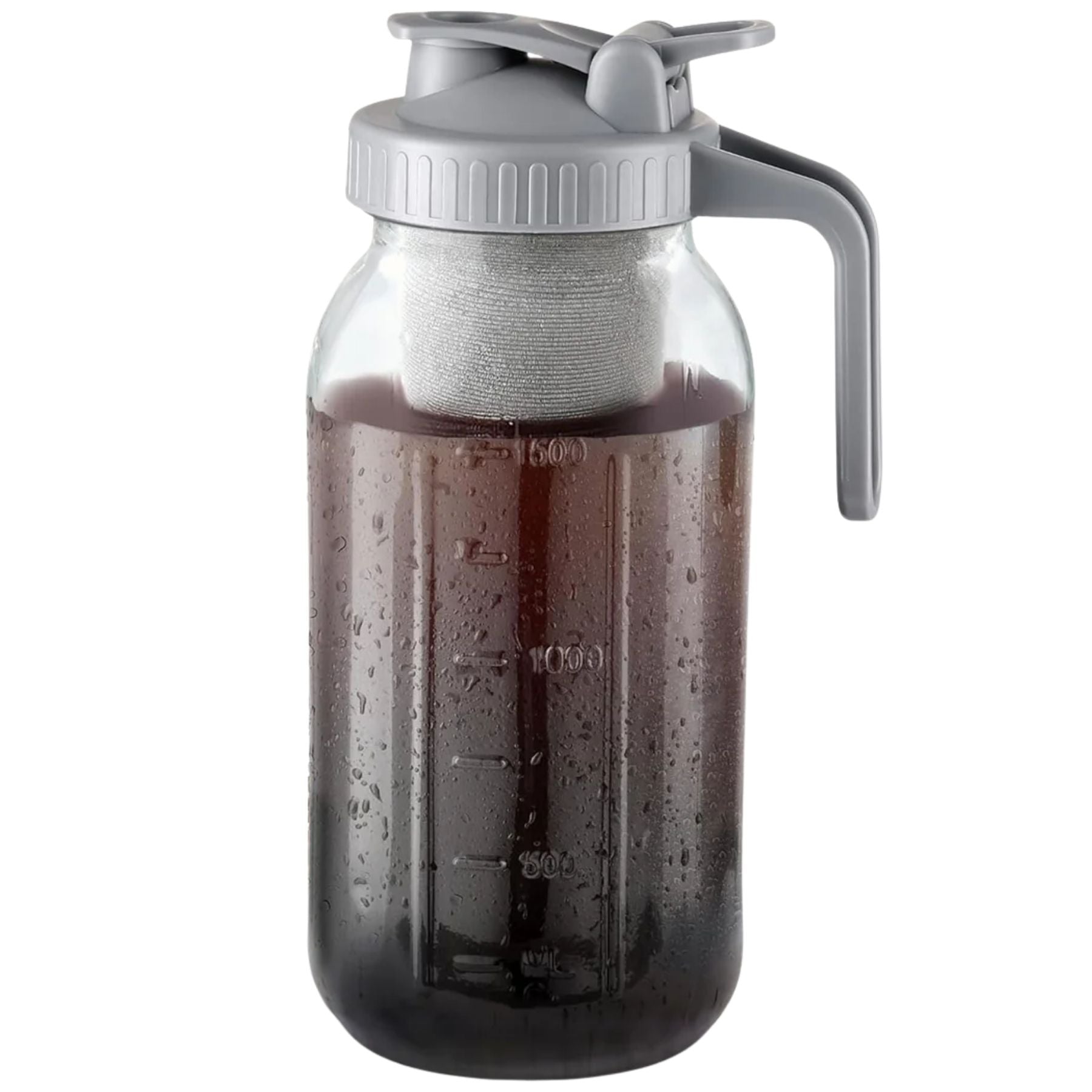 Premium Cold Brew Coffee Maker – Mason Jar Pitcher 64oz - Gray by Zulay Kitchen