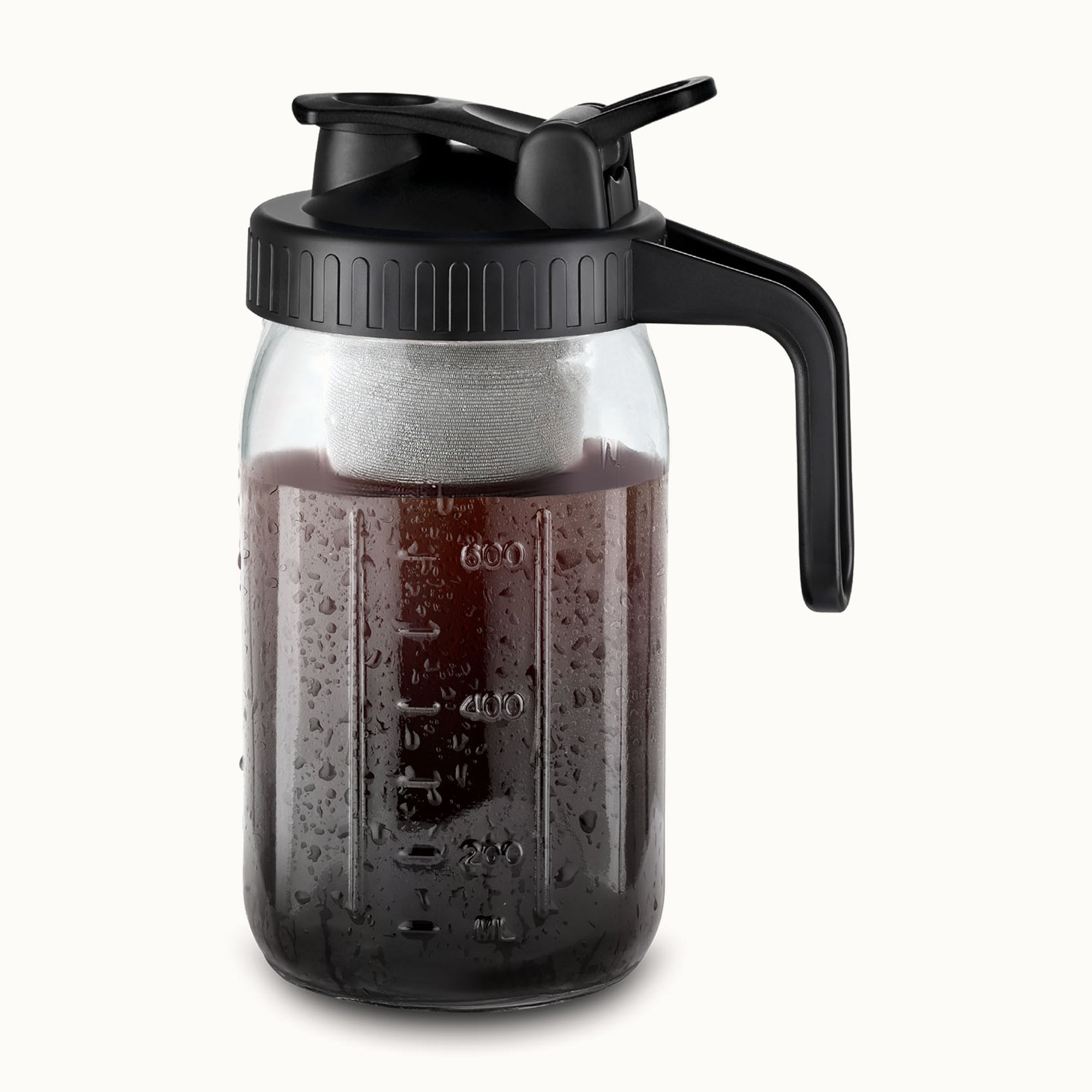 Premium Cold Brew Coffee Maker – Mason Jar Pitcher 32oz - Black by Zulay Kitchen