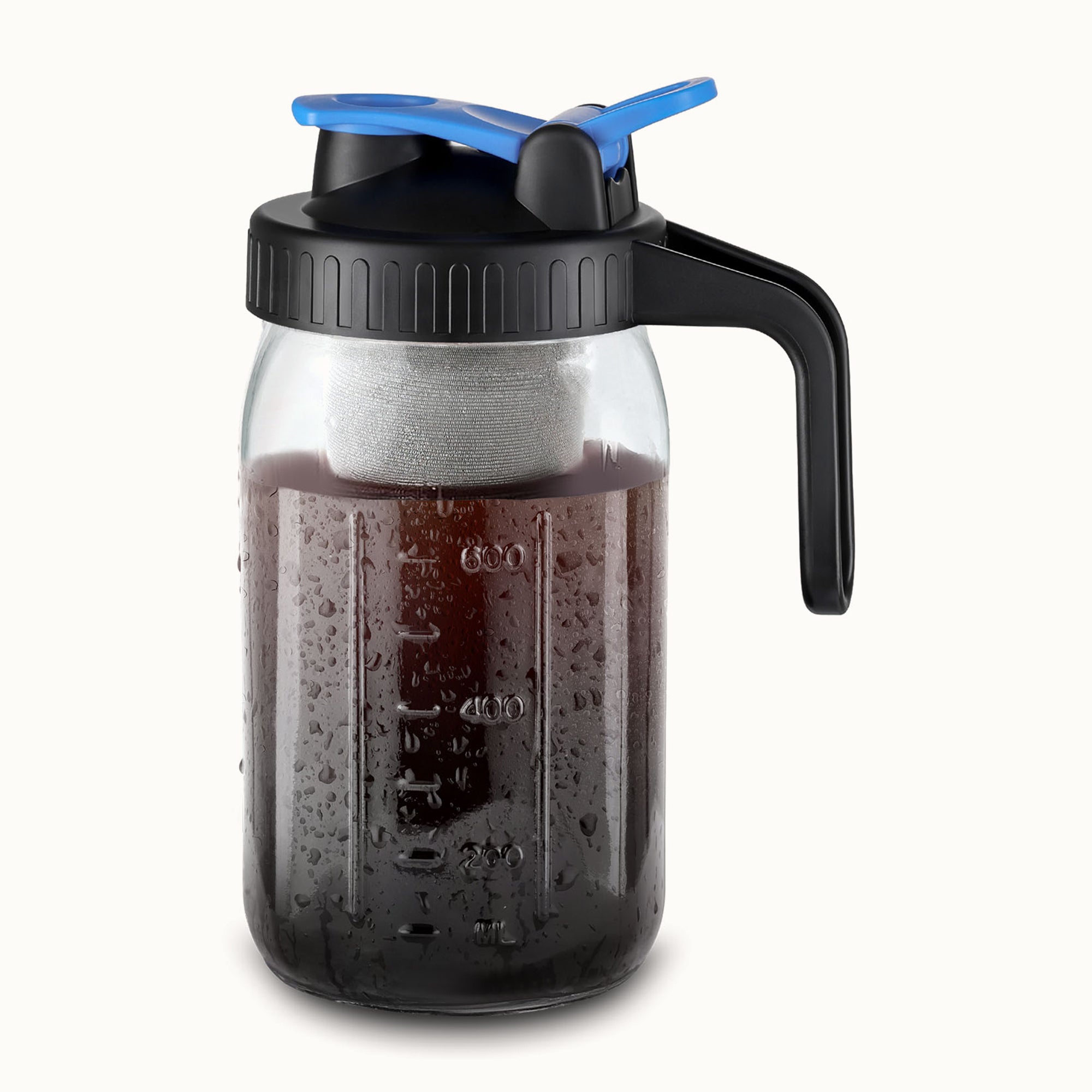 Premium Cold Brew Coffee Maker – Mason Jar Pitcher 32oz - Blue by Zulay Kitchen