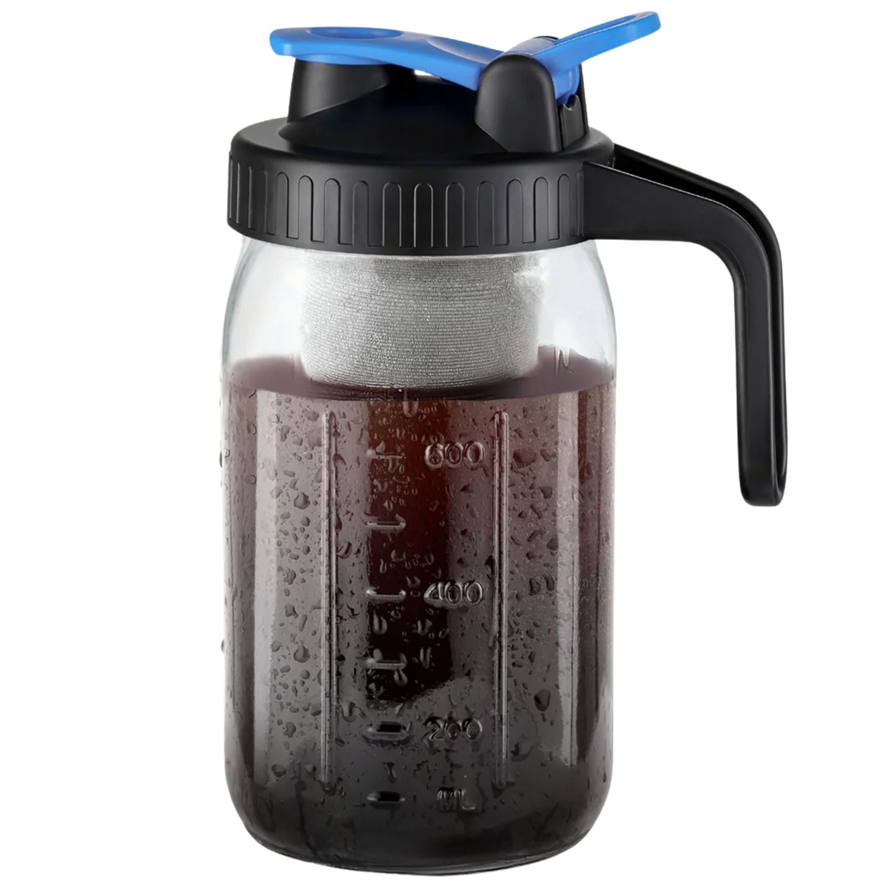 Premium Cold Brew Coffee Maker – Mason Jar Pitcher 32oz - Blue by Zulay Kitchen