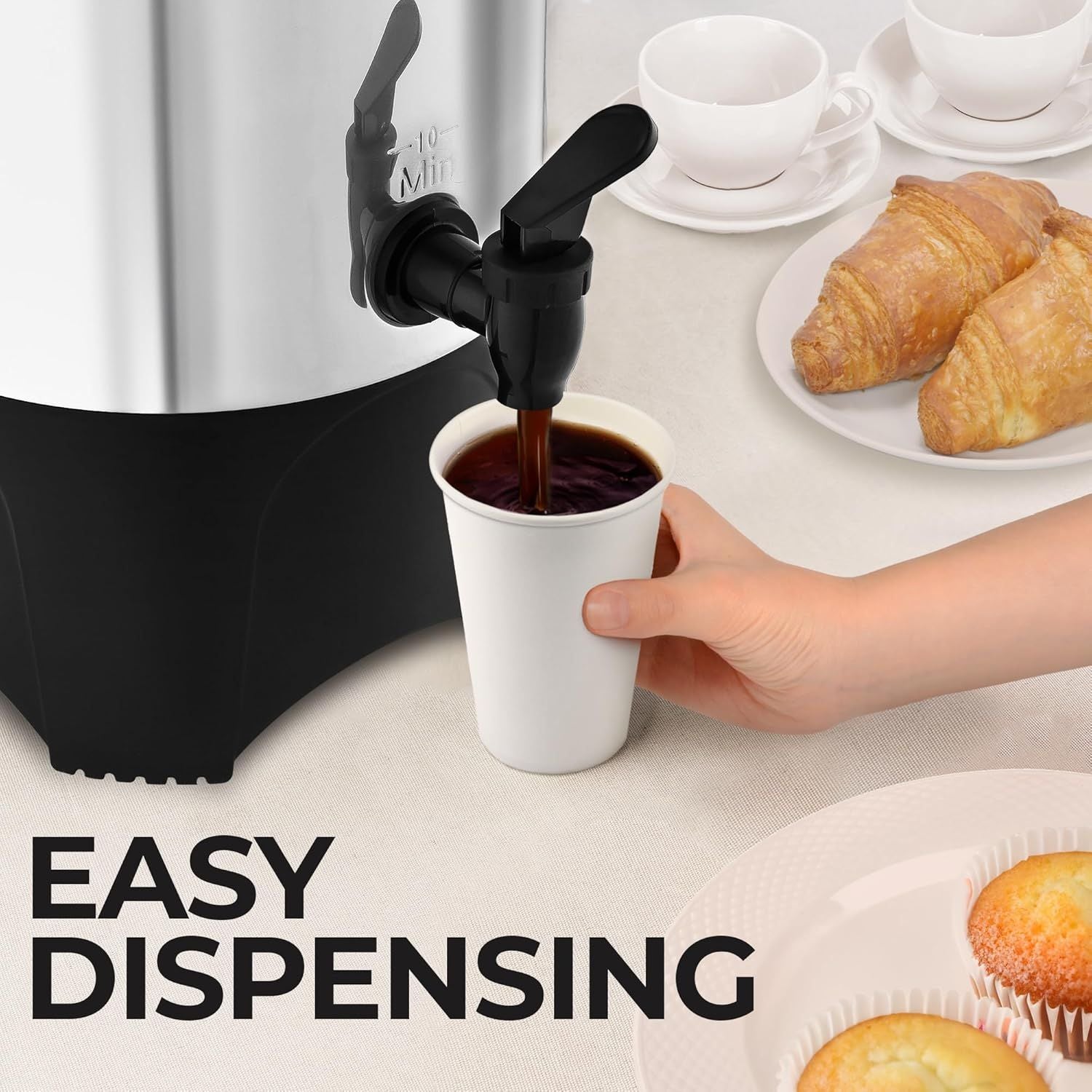 Two-Way Easy Pour Faucet that Allows a Single cup or Continuous Pouring by Zulay Kitchen