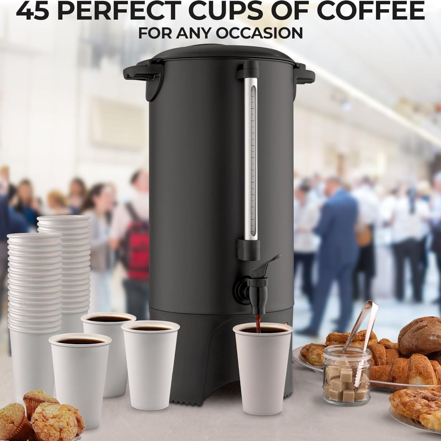 45 Coffee cup Capacity - Black by Zulay Kitchen