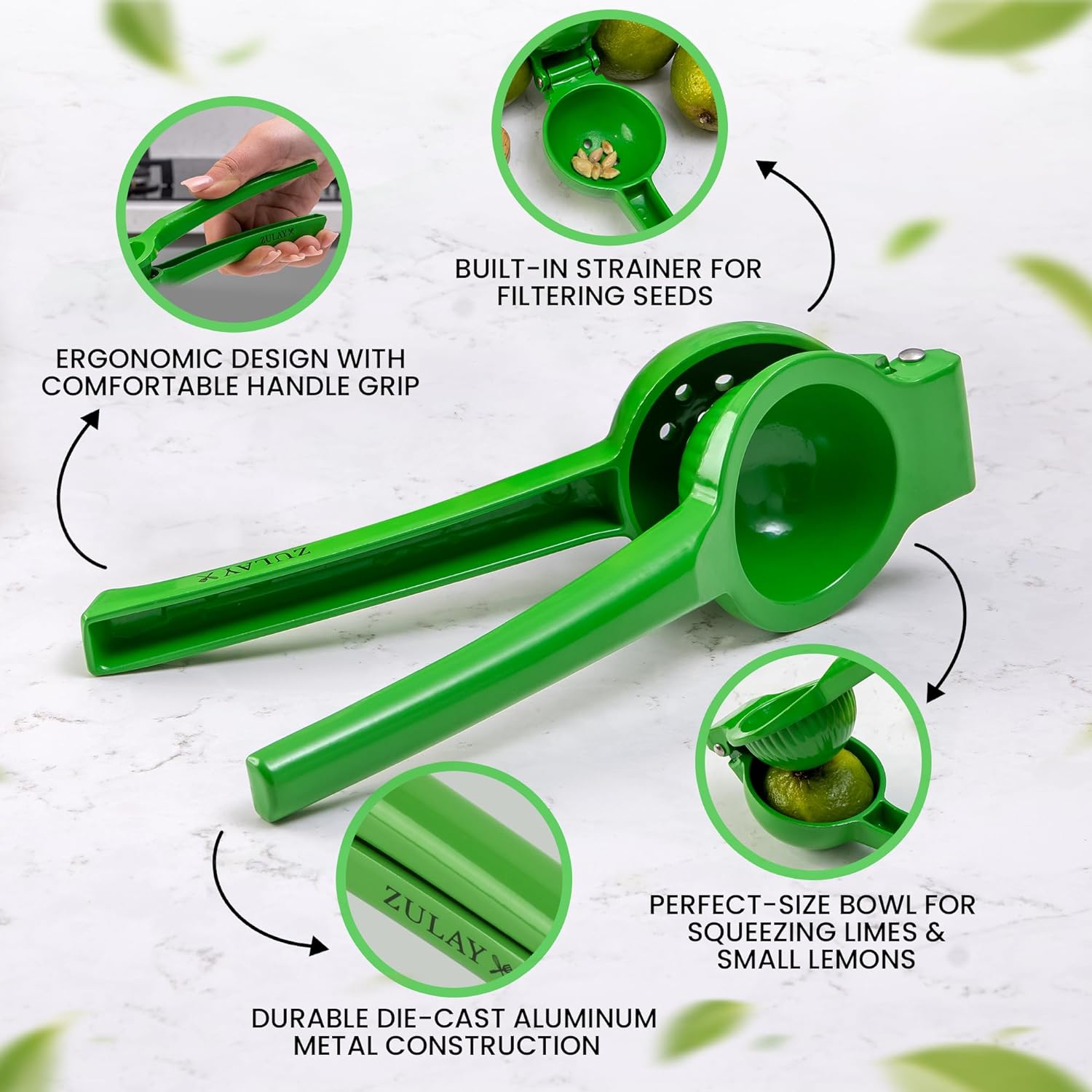 Durable Premium Quality Metal Lime Squeezer by Zulay Kitchen