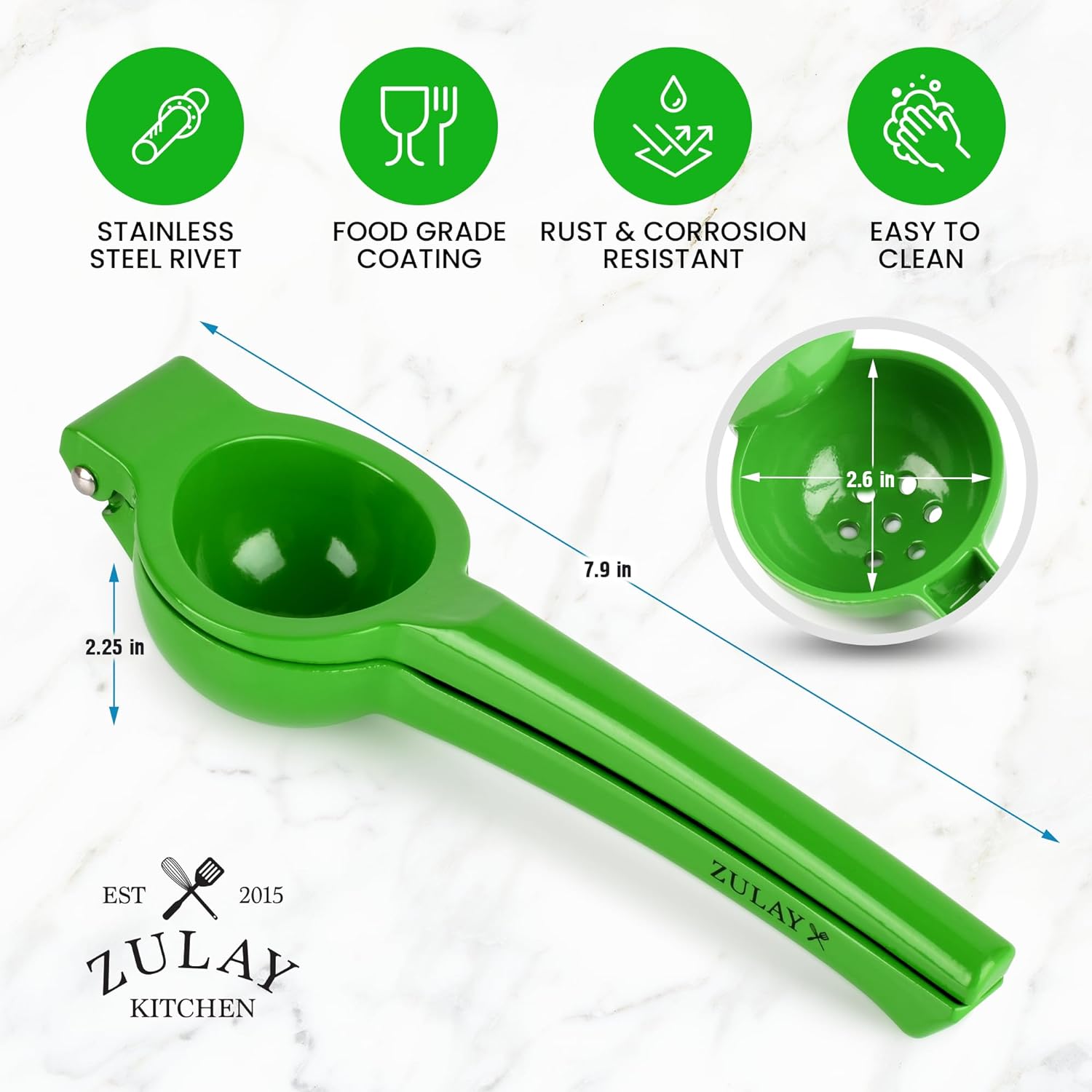 Made from Premium Aluminum with a Food-Grade Coating Metal Lime Squeezer by Zulay Kitchen