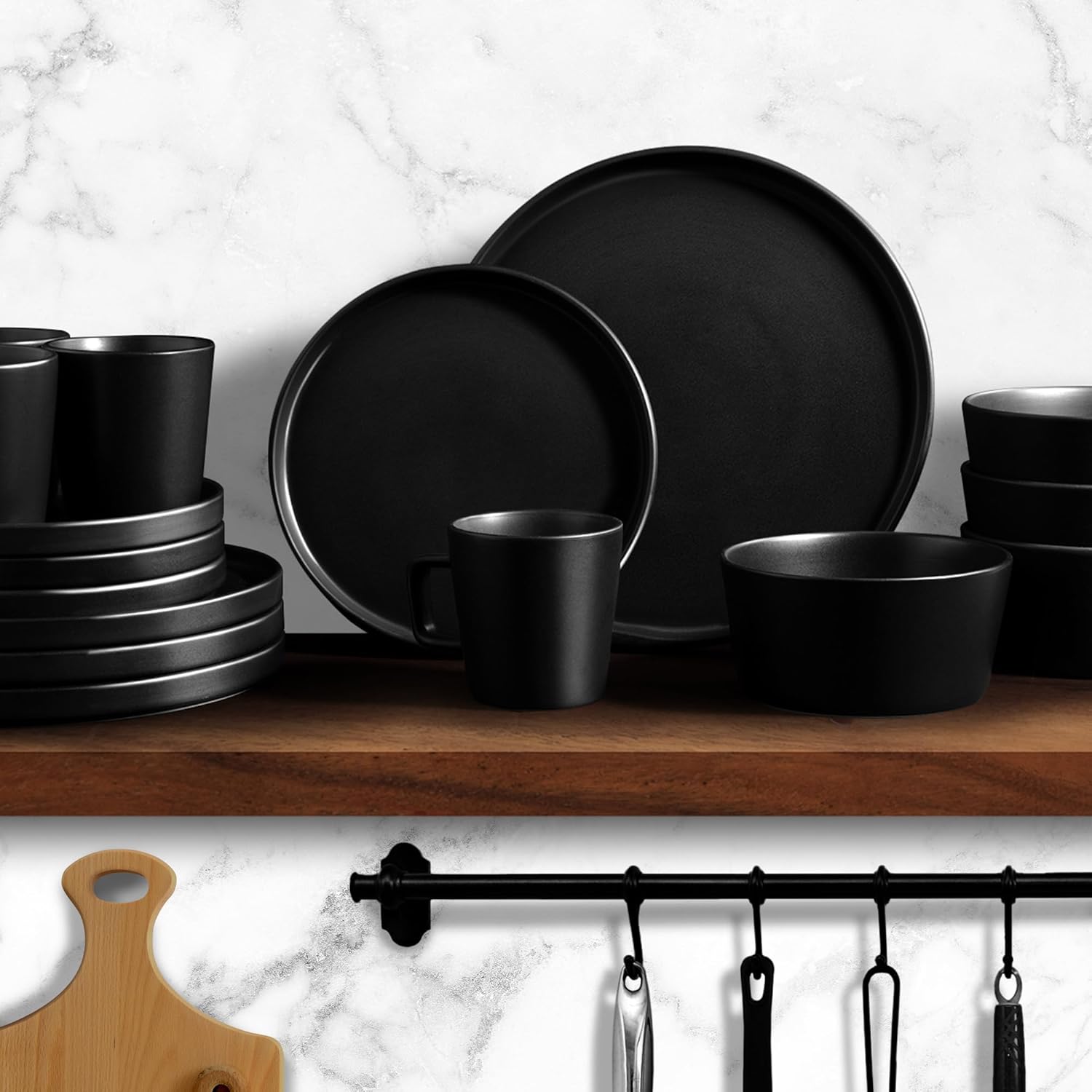 Built to Last Stoneware Dinnerware Set by Zulay Kitchen