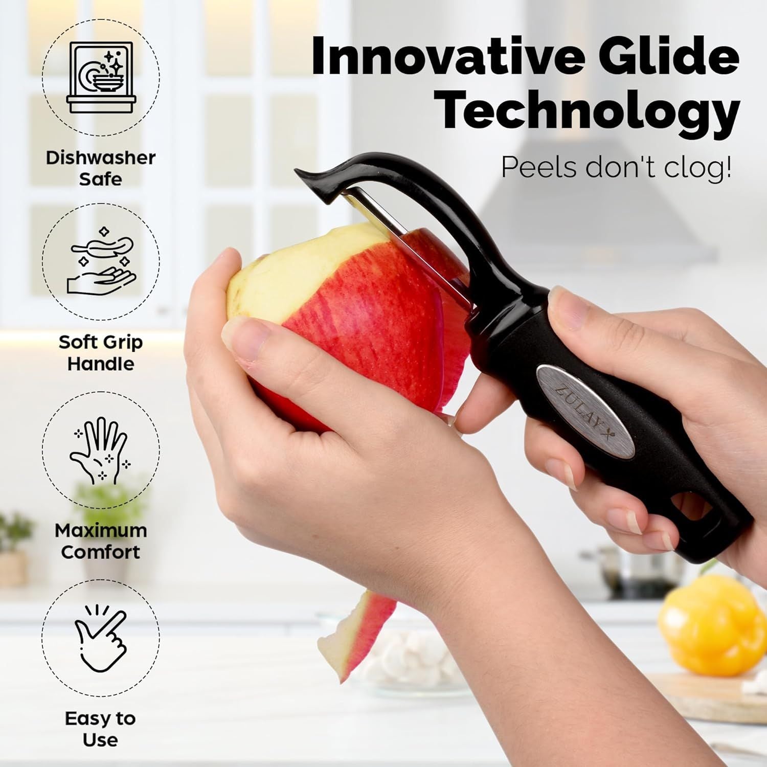 Peel with Ease Premium Swivel Vegetable Peeler by Zulay Kitchen