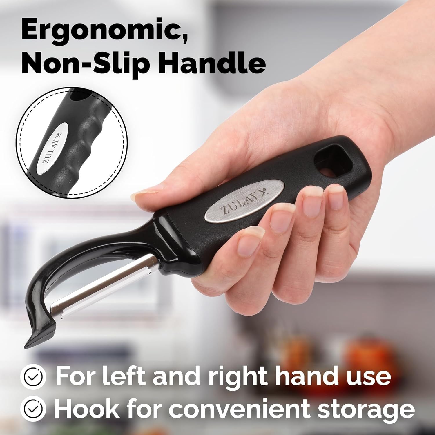 Ergonomic & Comfortable Grip Premium Swivel Vegetable Peeler by Zulay Kitchen
