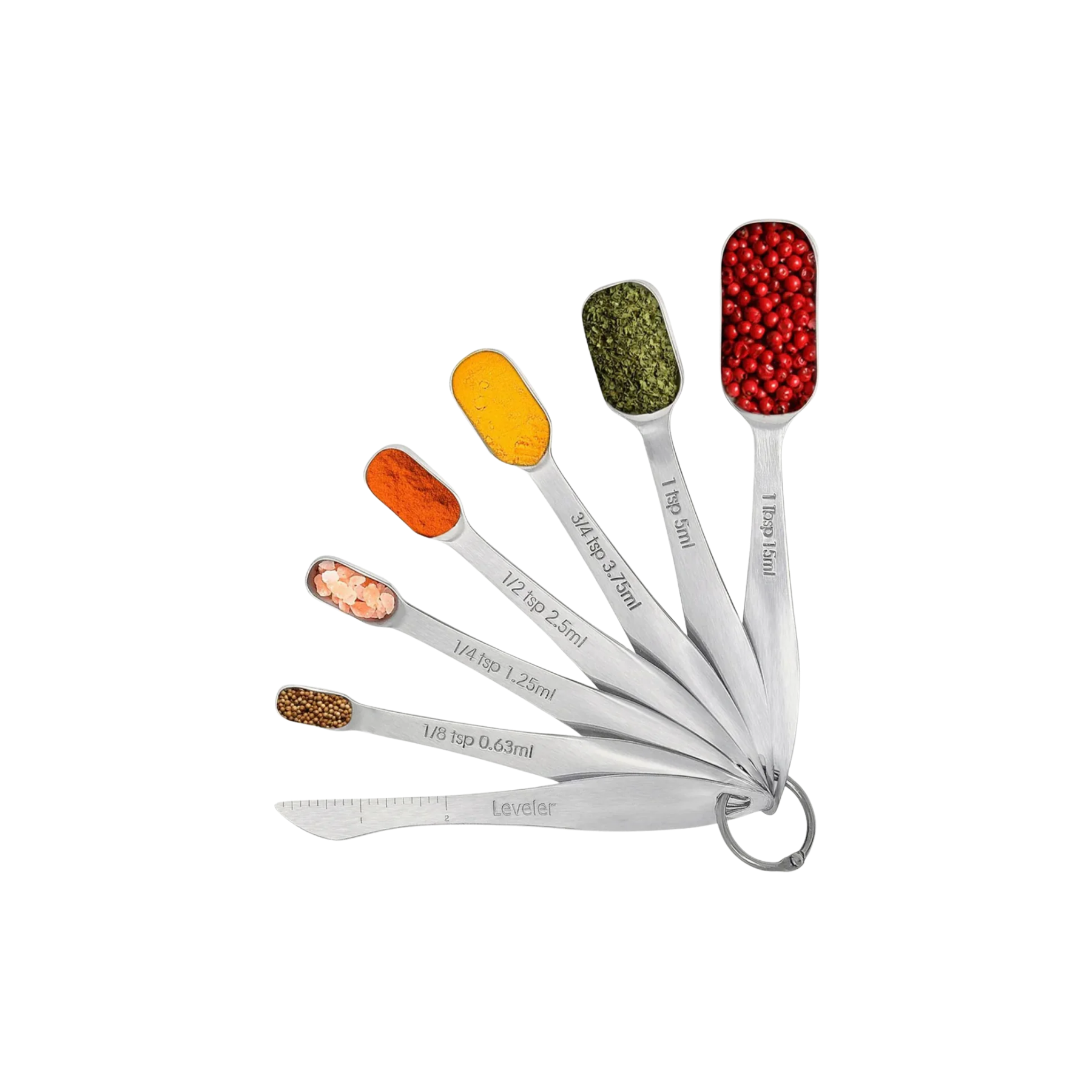Stainless Steel Rectangular Measuring Spoons Set - Slim Design (Set of 7) by Zulay Kitchen