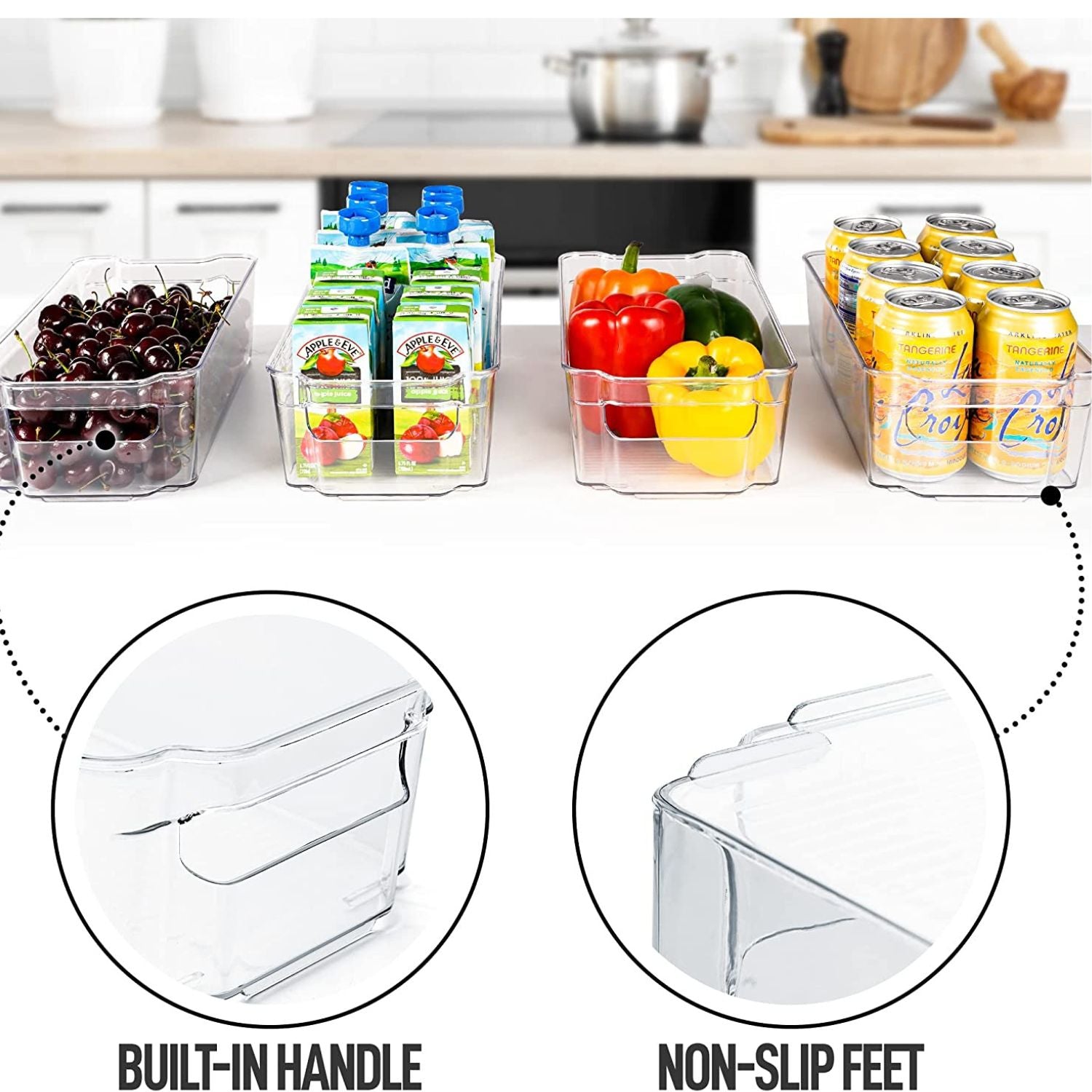 Stylish Refrigerator Organizer Bins by Zulay Kitchen