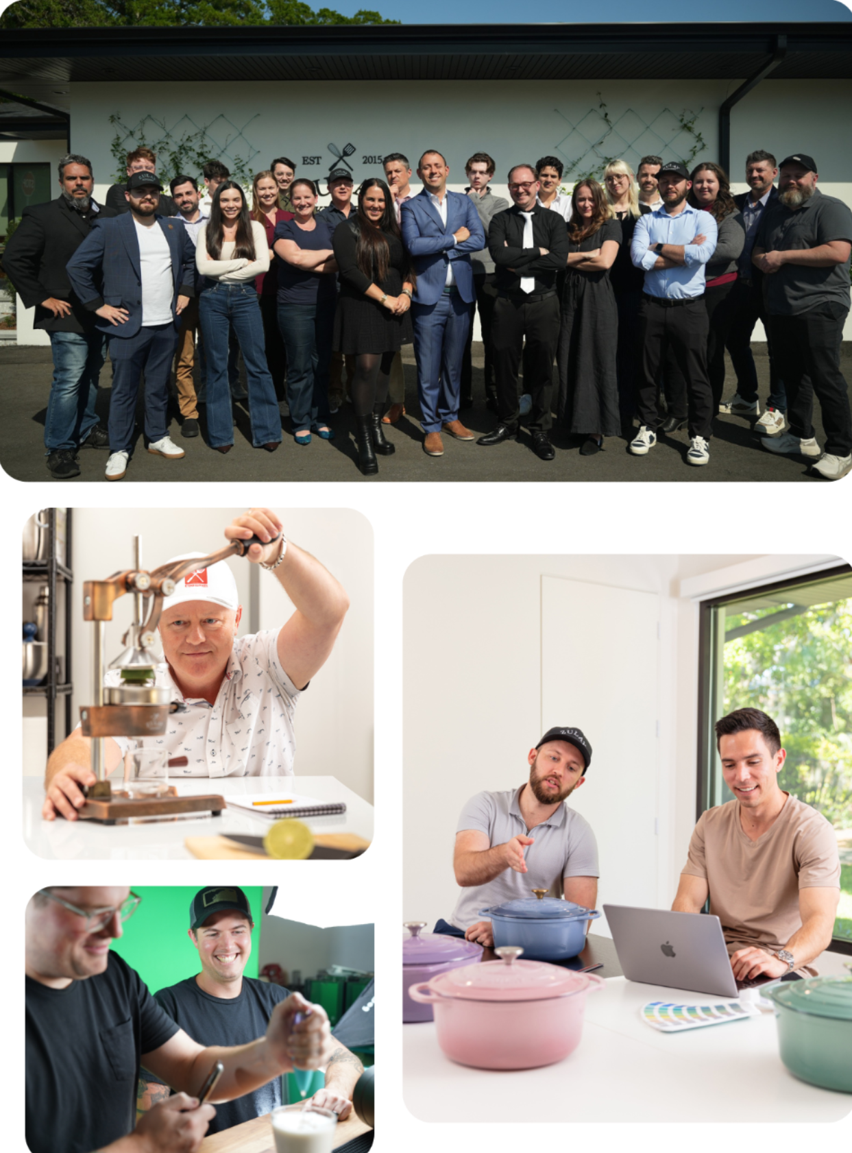 Collage of Zulay Kitchen Staff photos