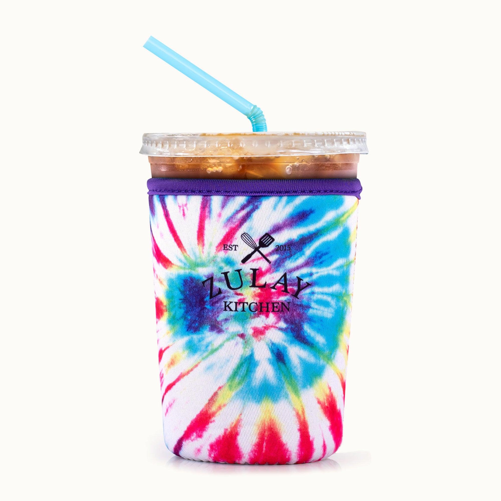 Reusable Iced Coffee Sleeve Rainbow by Zulay Kitchen