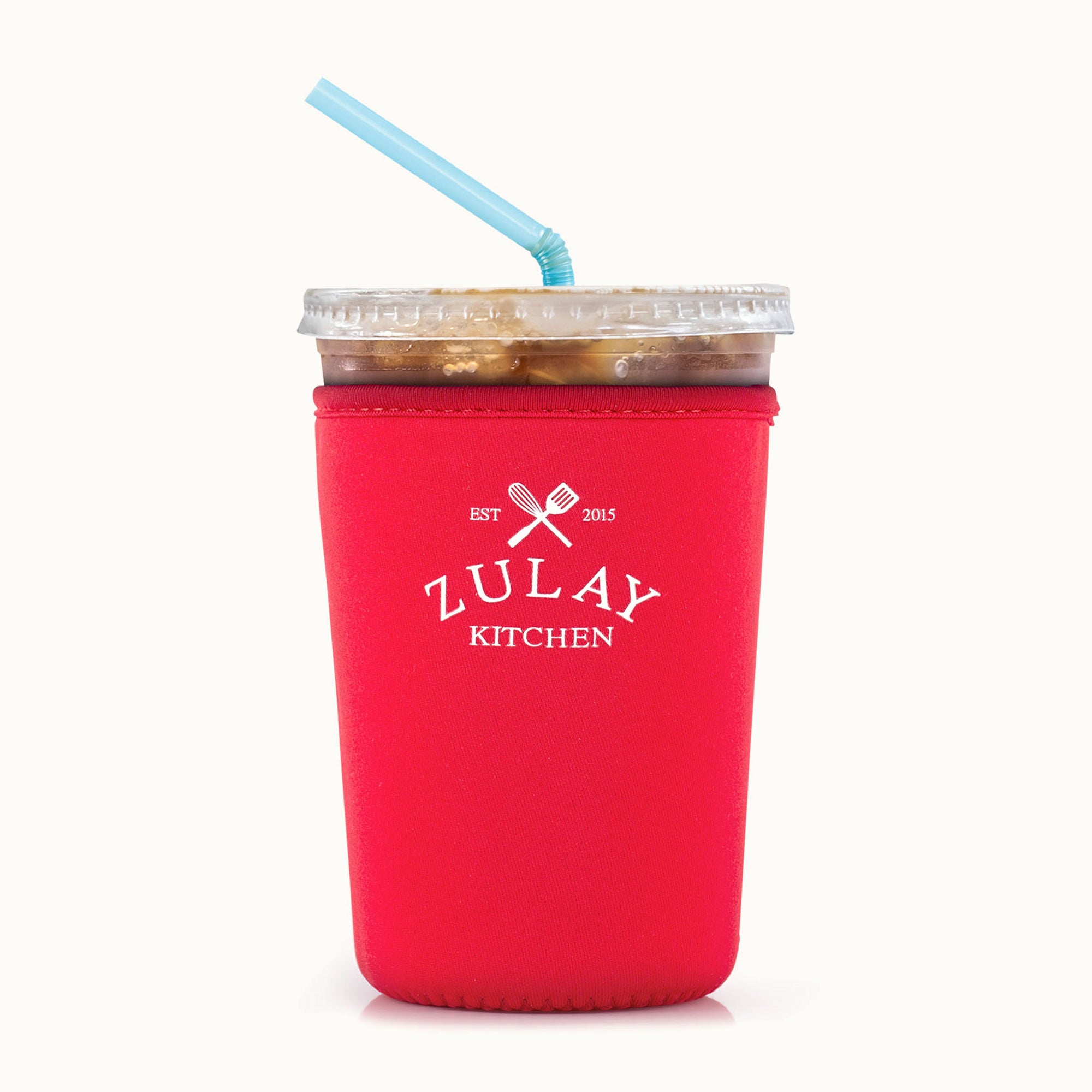 Reusable Iced Coffee Red Sleeve by Zulay Kitchen