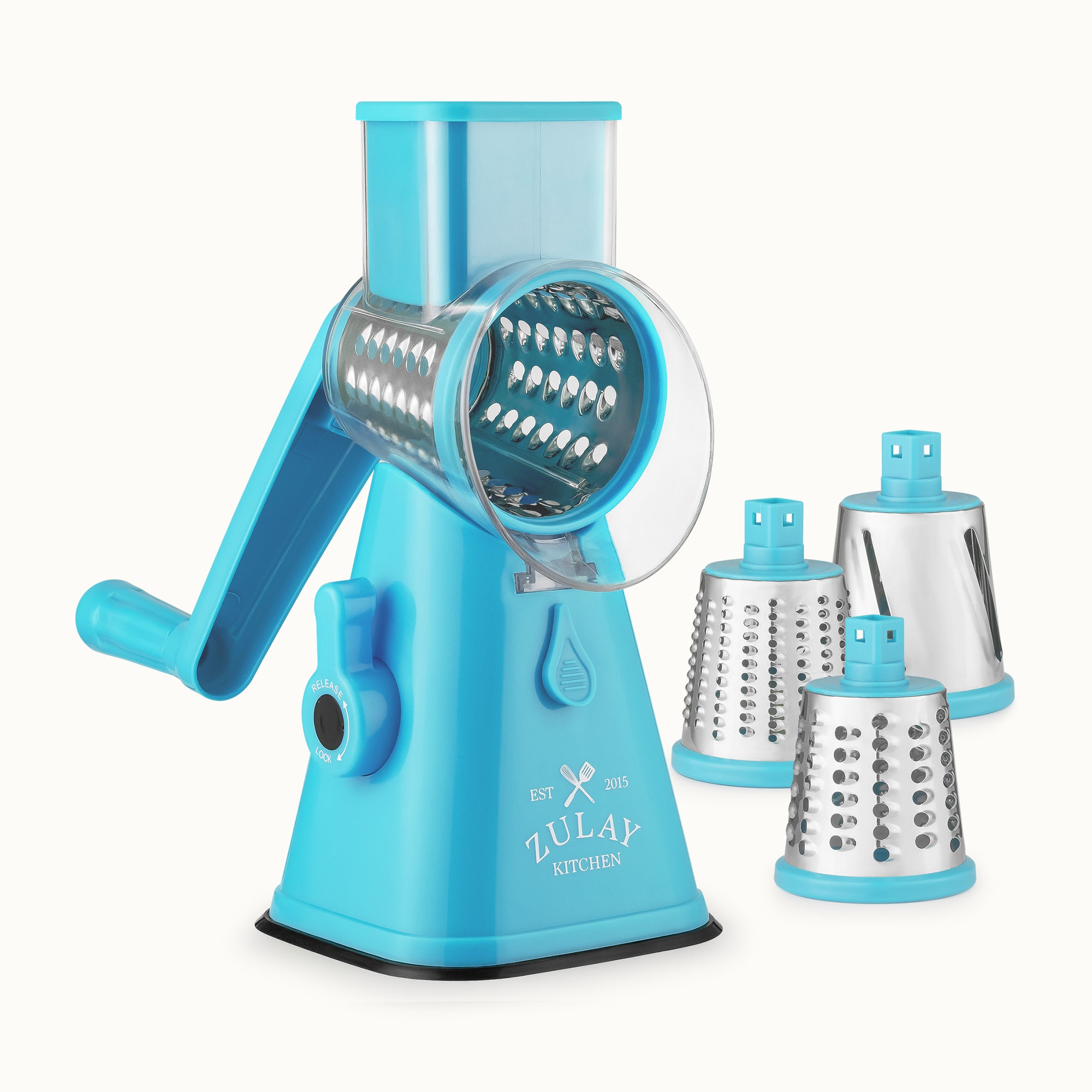 Zulay Kitchen Rotary Cheese Grater- Lightblue by Zulay Kitchen