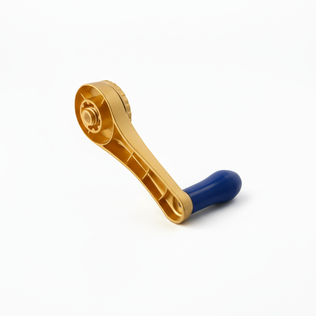 Rotary Cheese Grater 5 Blade Handle (Blue and Gold) - Replacement Part - Zulay Kitchen