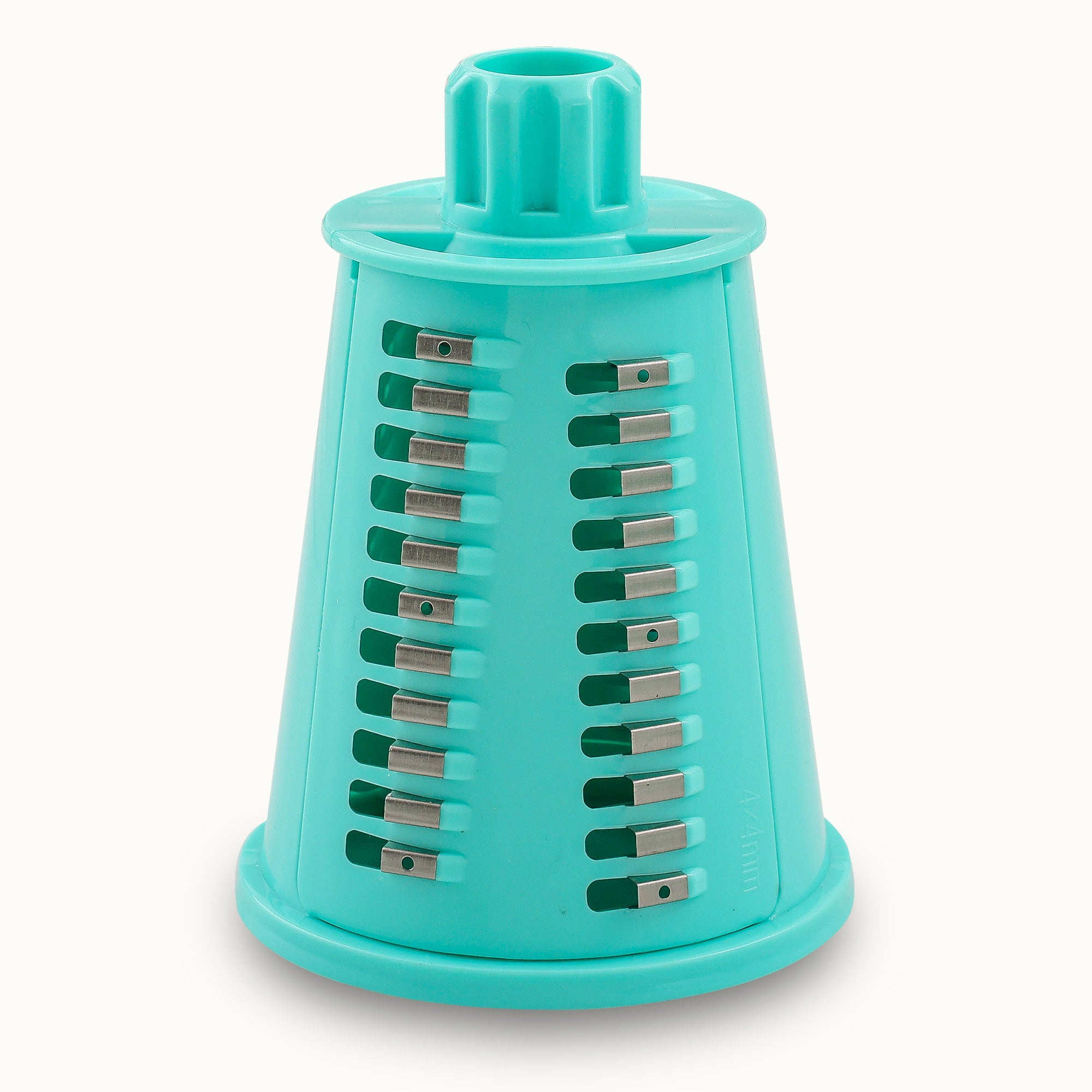 Rotary Cheese Grater 5 Blade Coarse Julienne Blade Teal