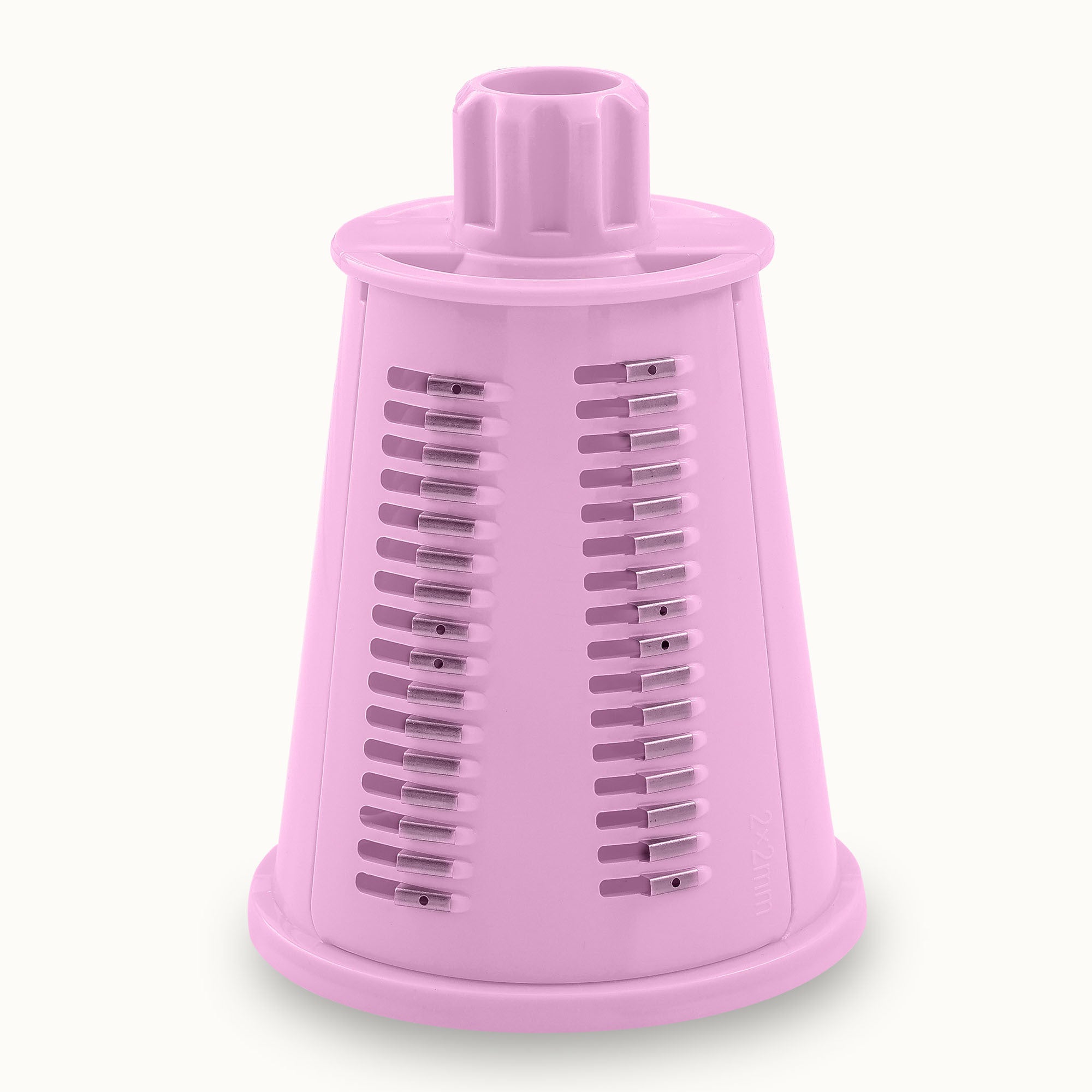 Rotary Cheese Grater 5 Blade Fine Julienne Blade Pink