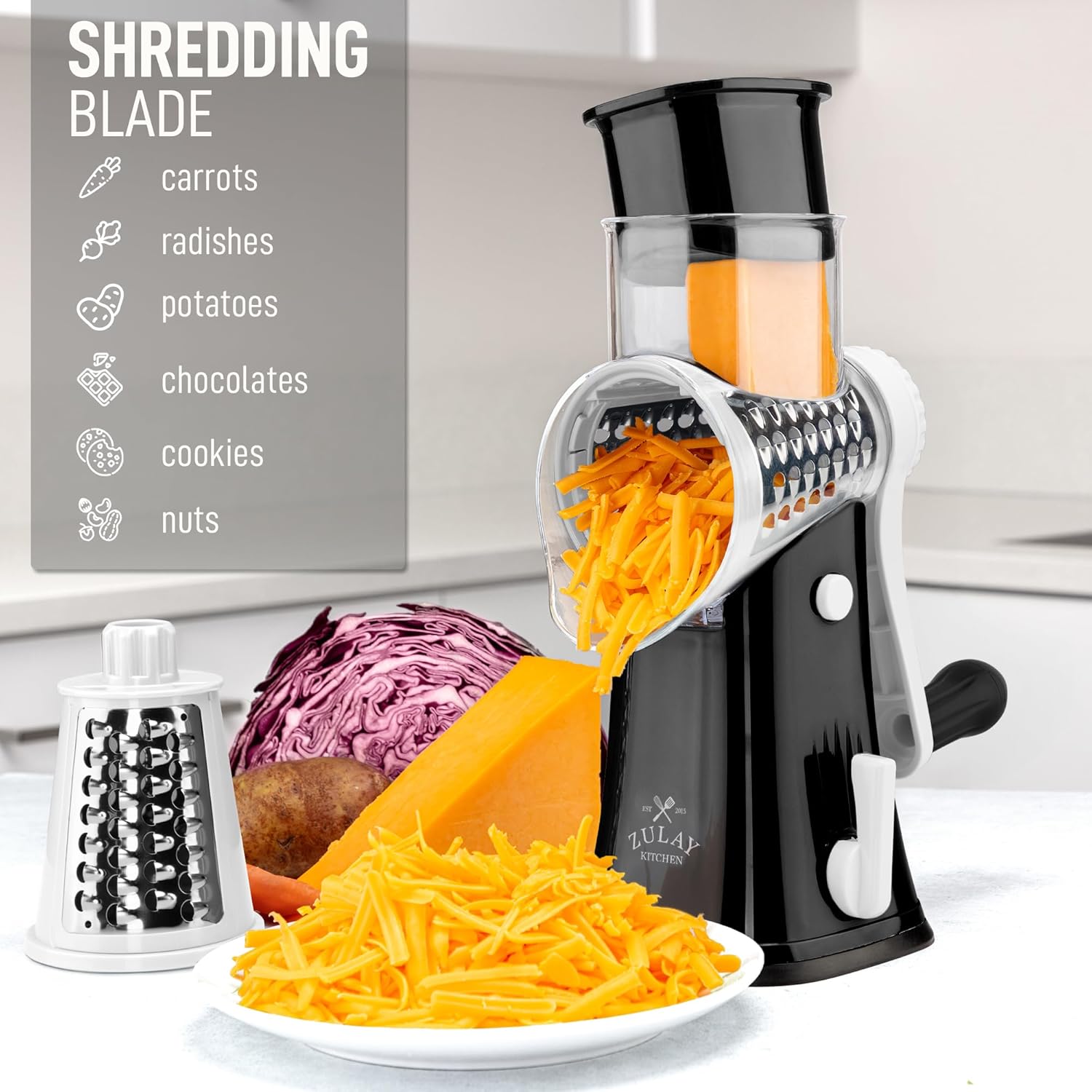 Interchangeable Stainless Steel Shredding Blade by Zulay Kitchen