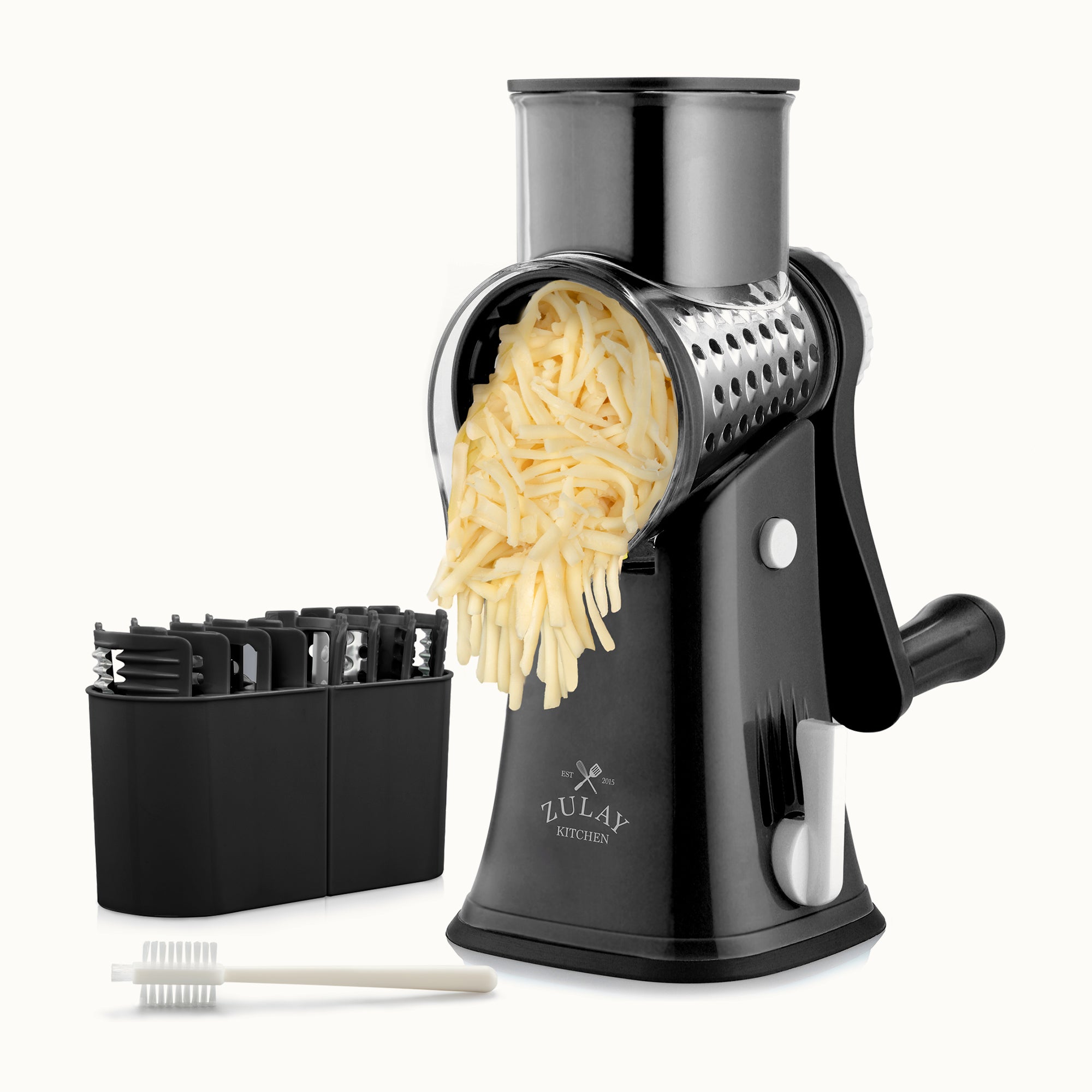 Rotary Cheese Grater with 5 Interchangeable Blades