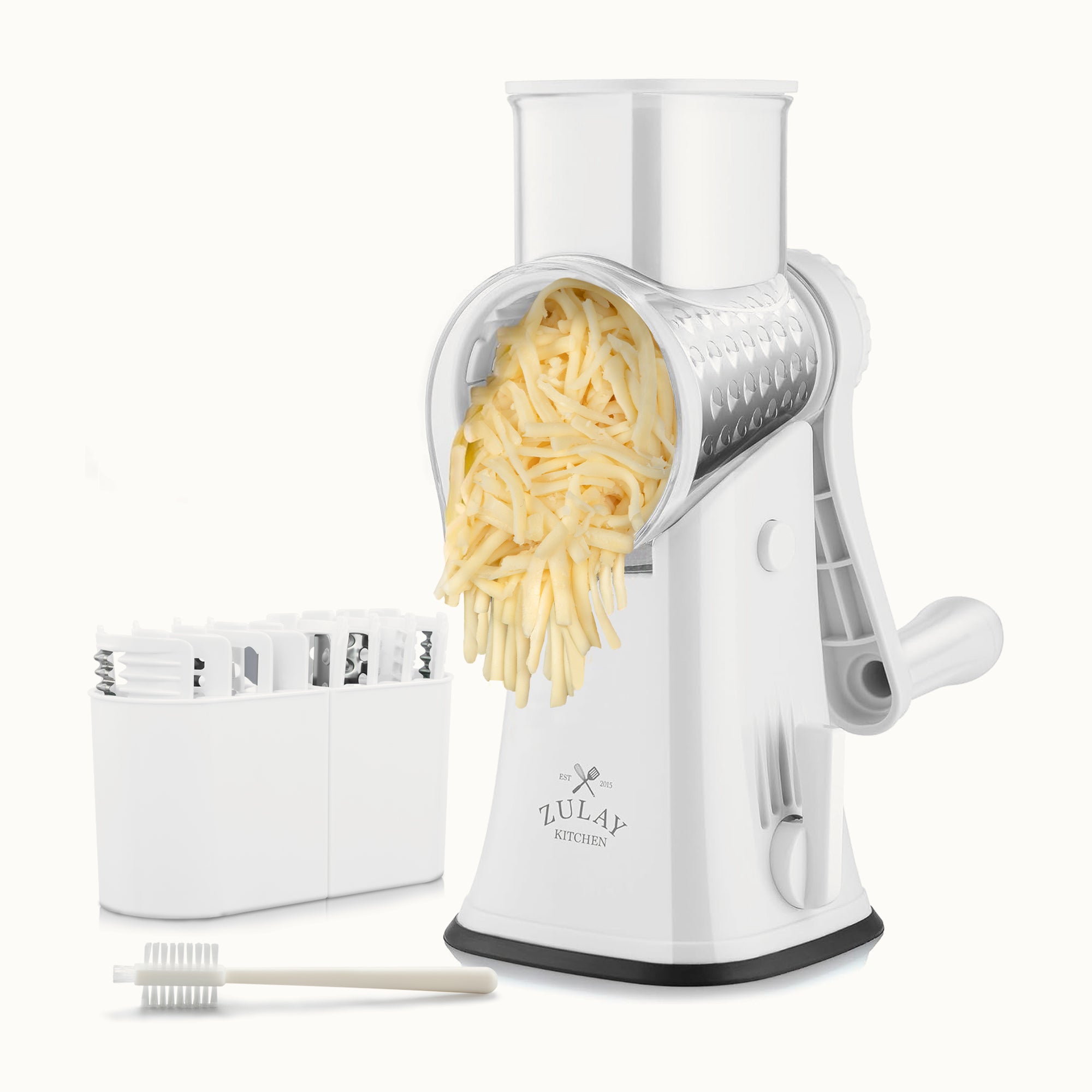Rotary Cheese Grater with 5 Interchangeable Blades