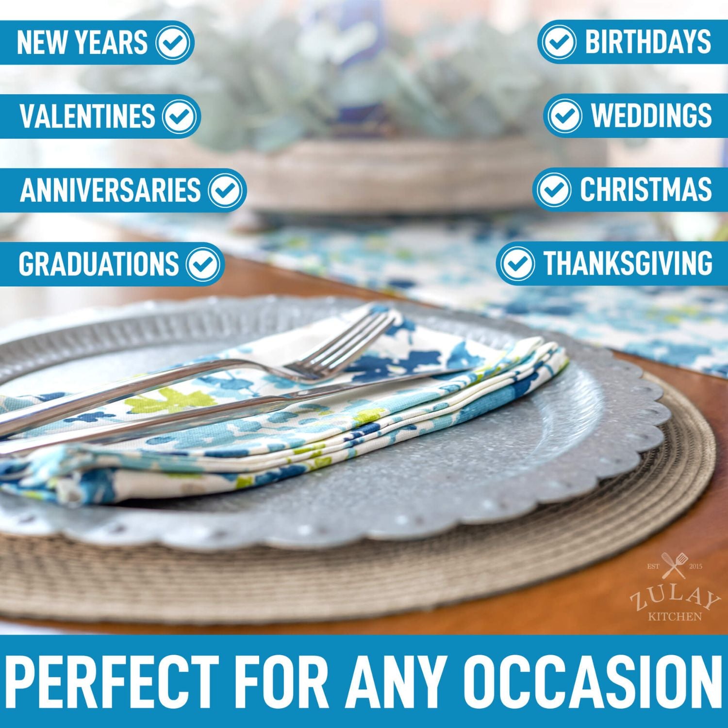 Versatile Use Round Braided Placemats by Zulay Kitchen