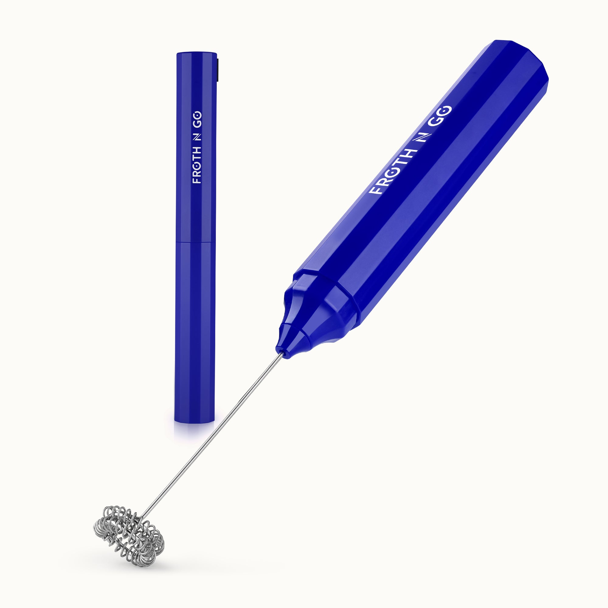 Froth N Go Rechargeable Milk Frother with Case - Royal Blue by Zulay Kitchen