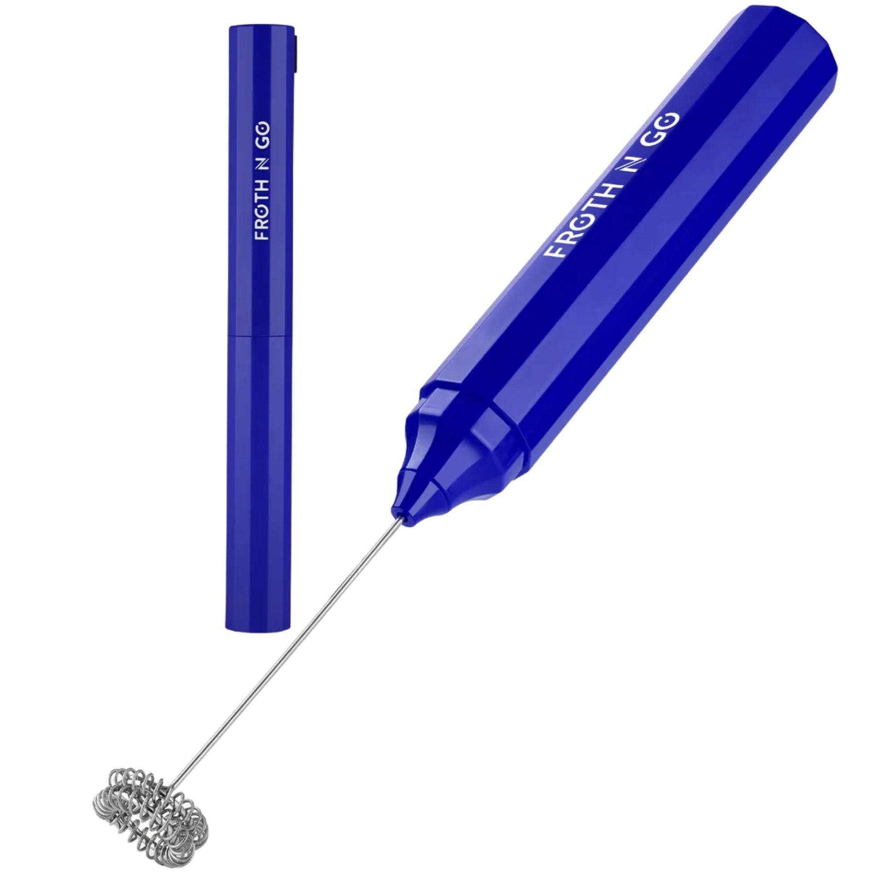Froth N Go Rechargeable Milk Frother with Case - Royal Blue by Zulay Kitchen