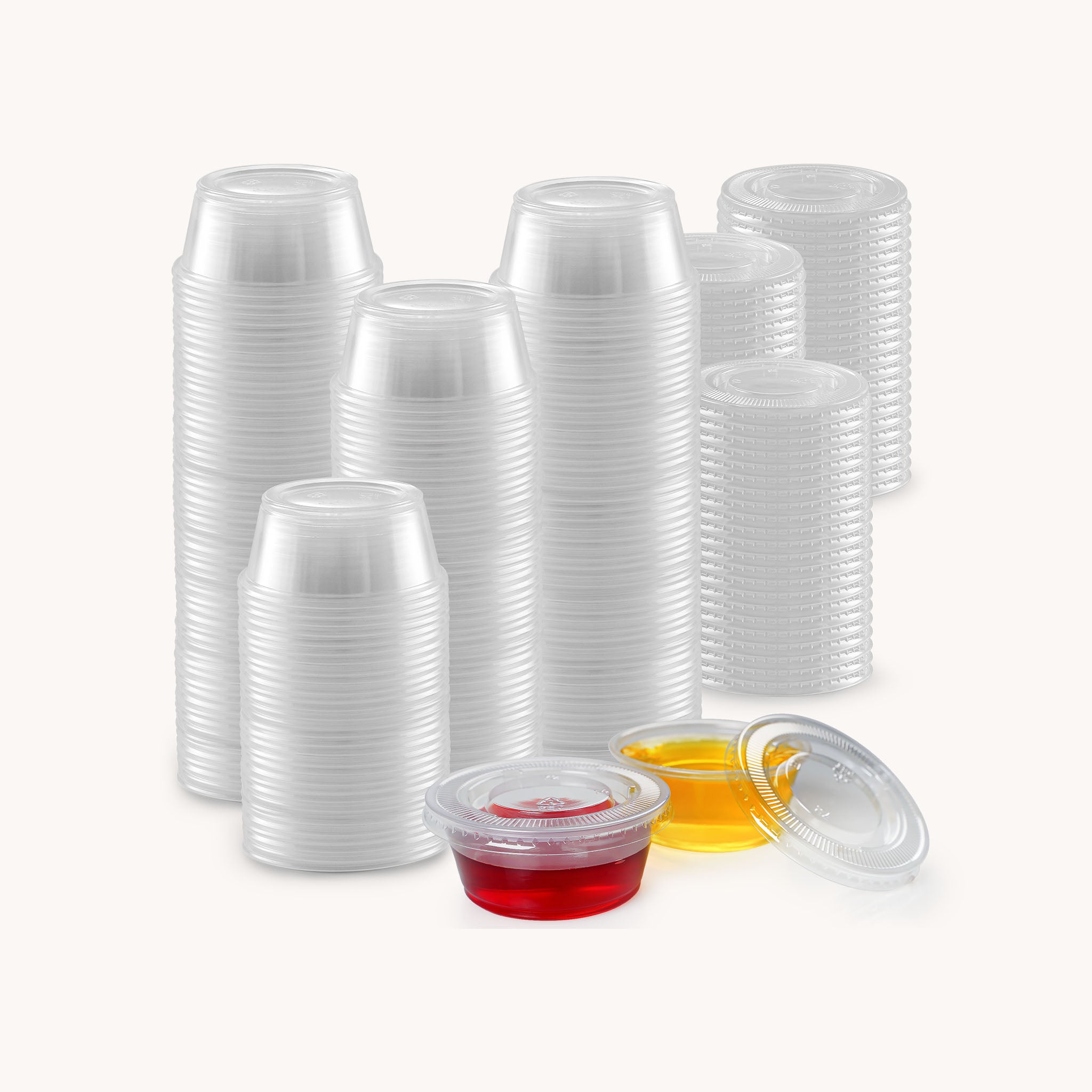 Clear Condiment Cups with Lids - 3.25 oz 100 Pack by Zulay Kitchen