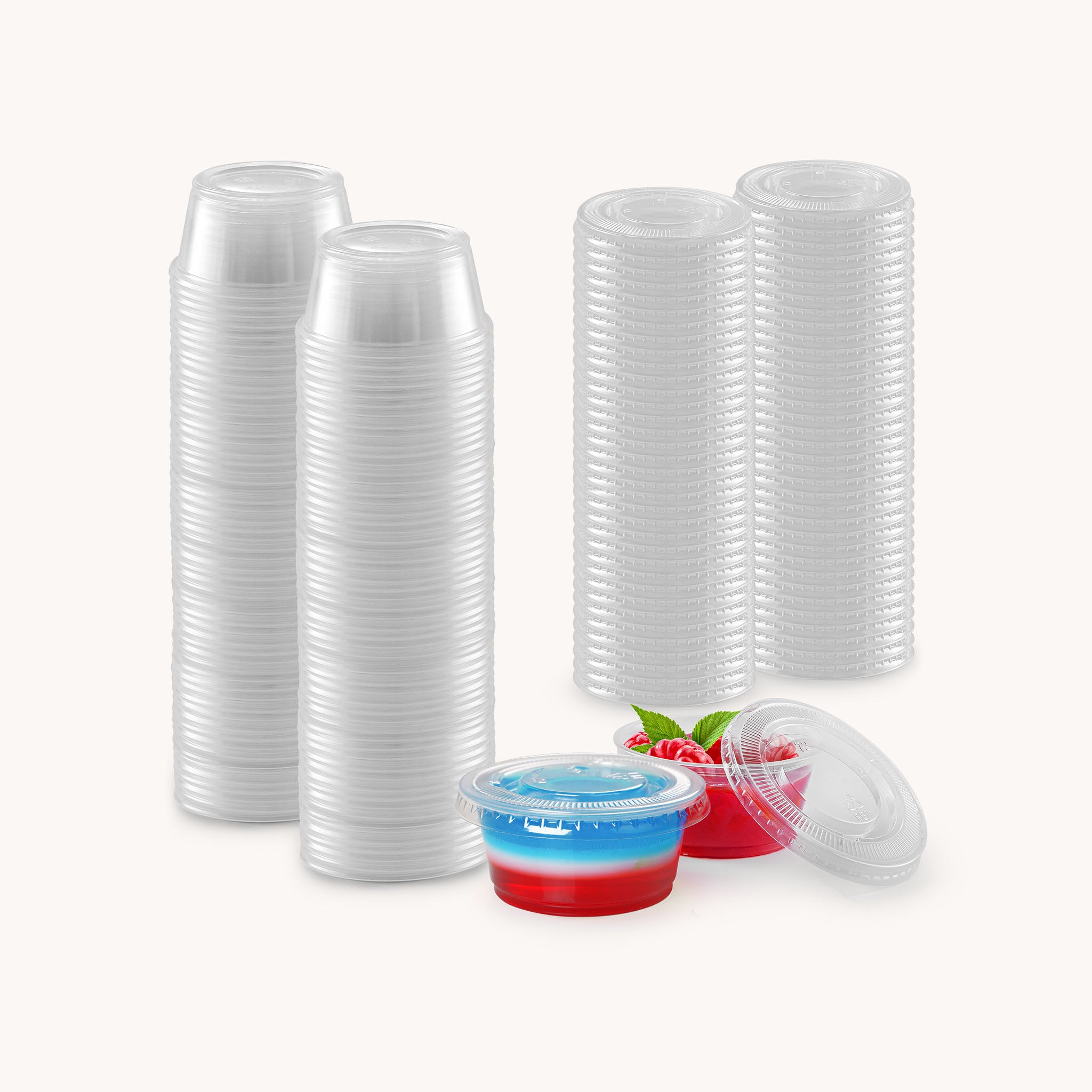Clear Condiment Cups with Lids - 2 oz 50 Pack by Zulay Kitchen