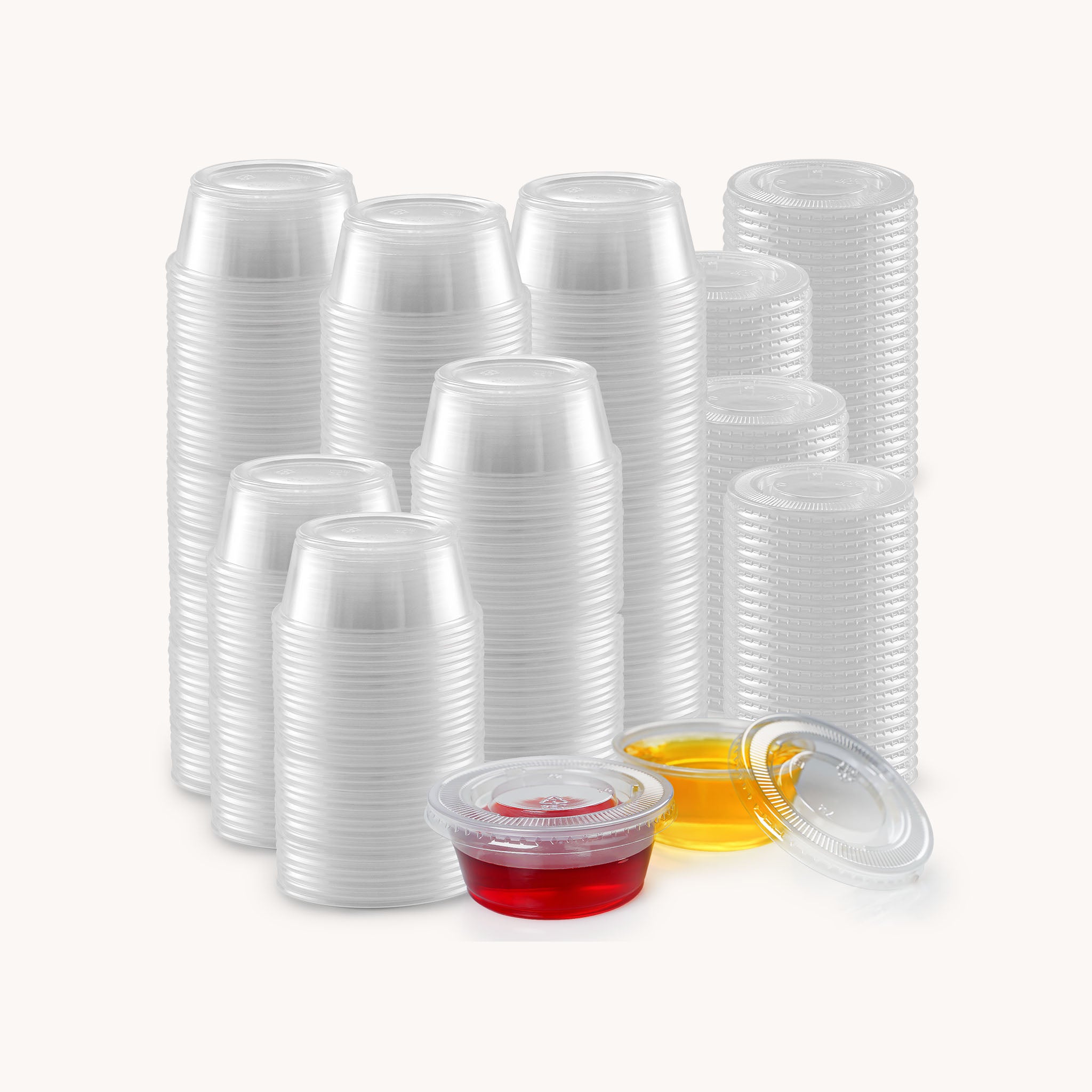Clear Condiment Cups with Lids - 325 oz 200 Pack by Zulay Kitchen