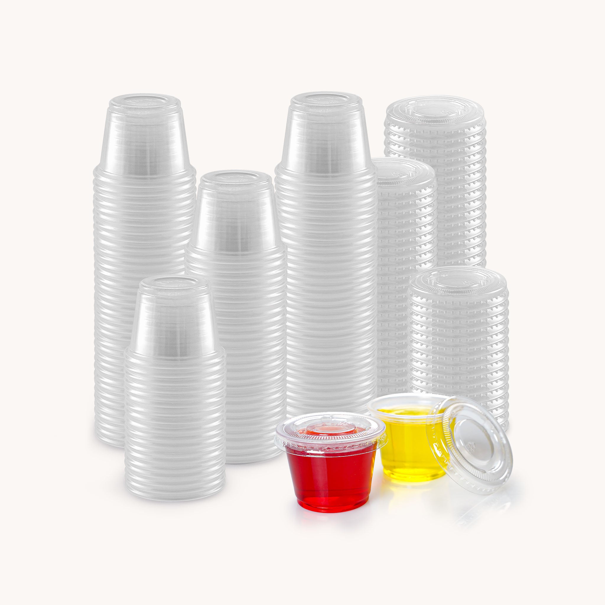 Clear Condiment Cups with Lids - 1 oz 100 Pack by Zulay Kitchen