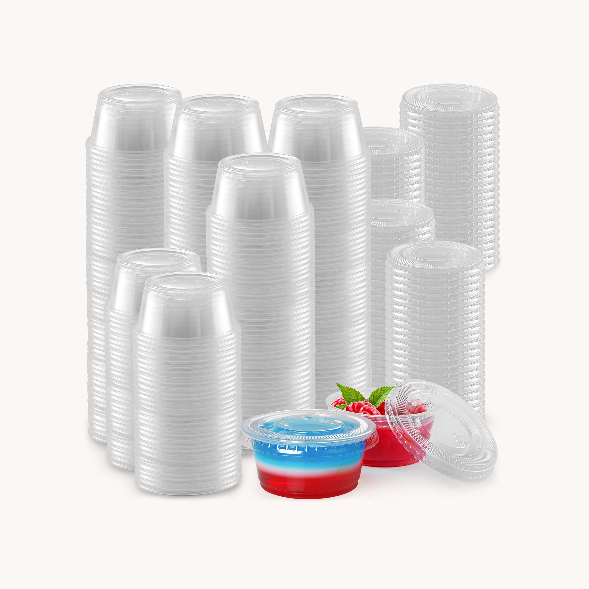 Clear Condiment Cups with Lids - 2 oz 200 Pack by Zulay Kitchen