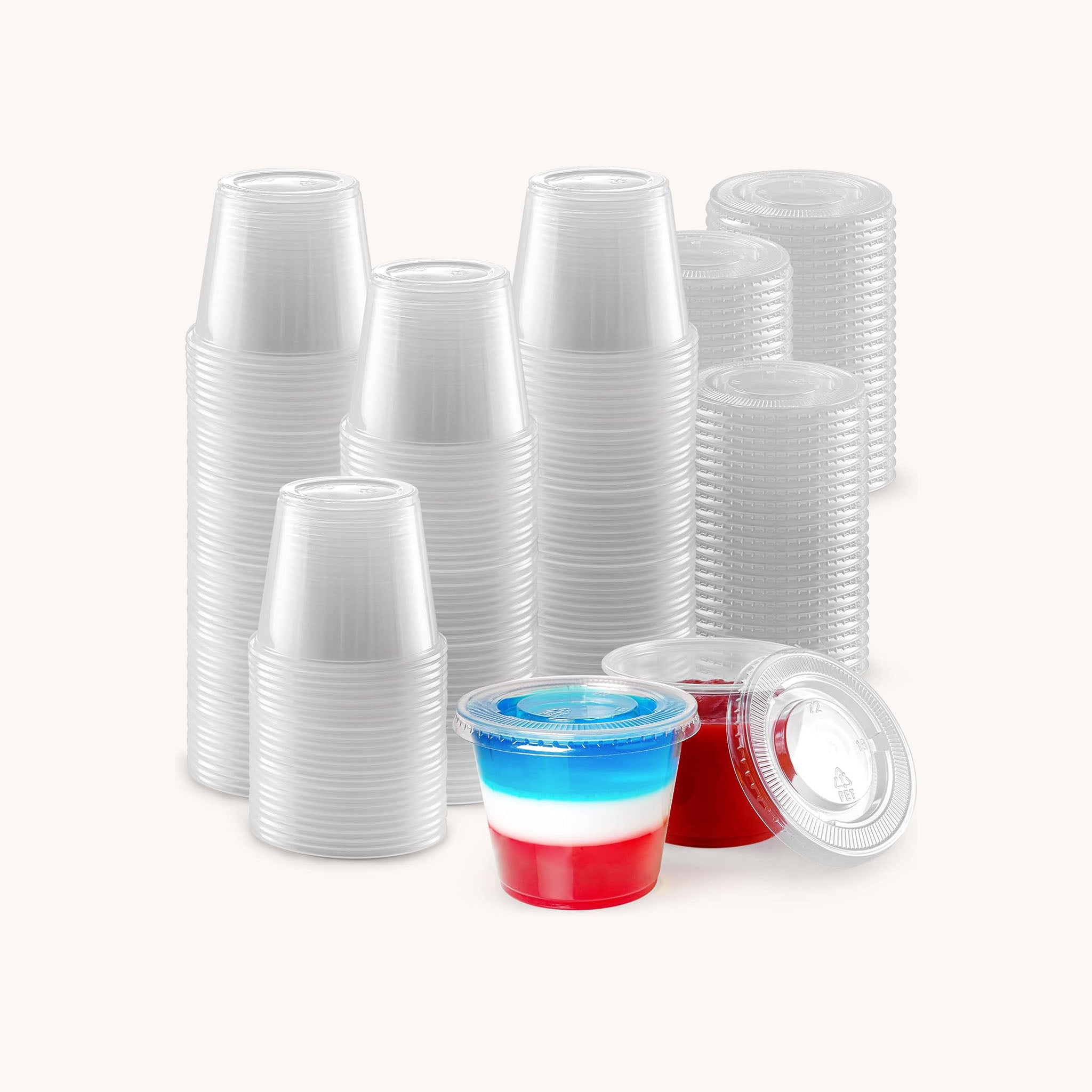Simple Craft Clear Condiment Cups with Lids 5.5oz 100 Pack by Zulay Kitchen