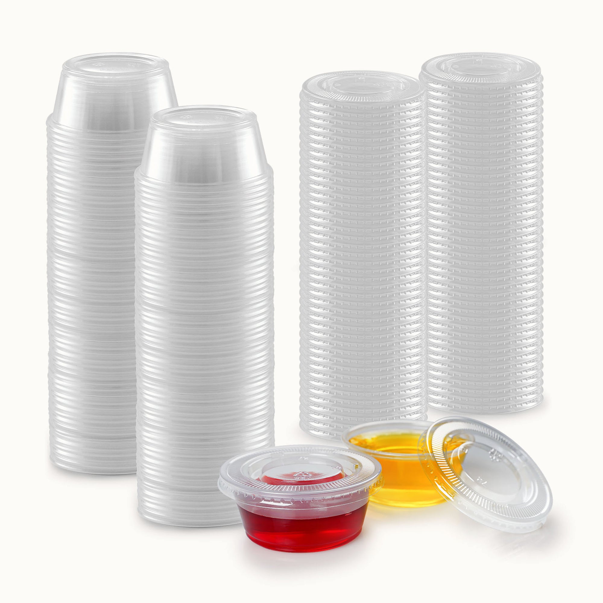 Clear Condiment Cups with Lids - 3.25 oz 50 Pack by Zulay Kitchen