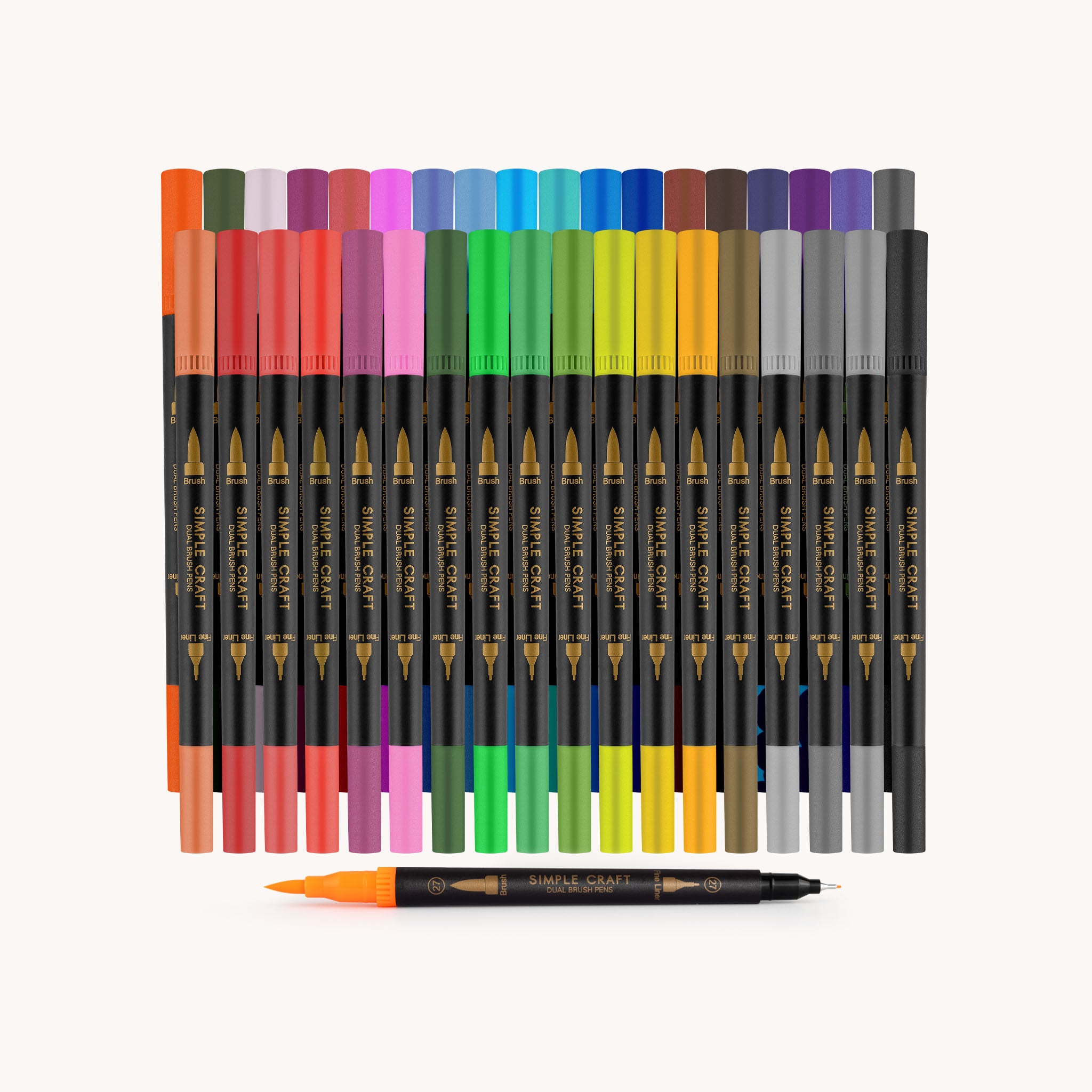 Colored Dual Tip Brush Pens - 36 Colors by Zulay Kitchen
