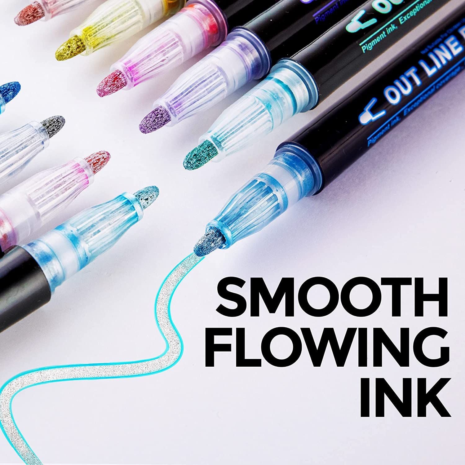 Smooth Application Double Line Outline Metallic Markers by Zulay Kitchen