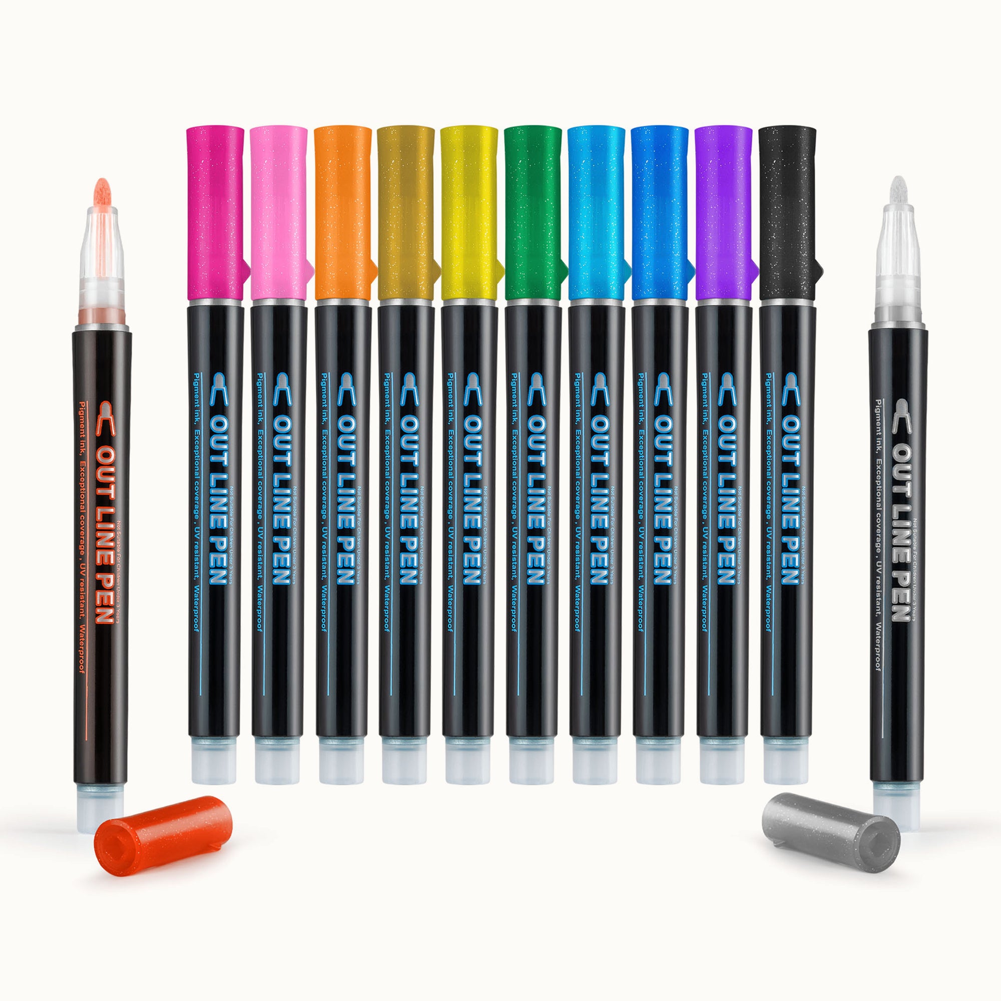 Double Line Outline Metallic Markers by Zulay Kitchen