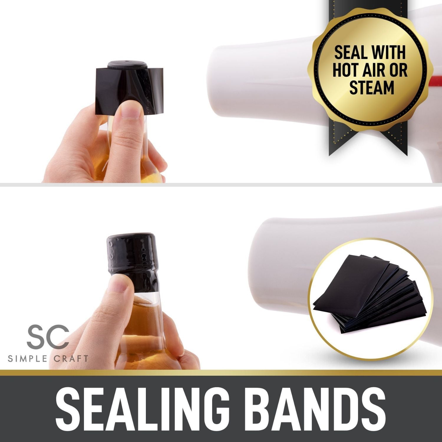 Hot Sauce Glass Bottles with Sealing Bands by Zulay Kitchen