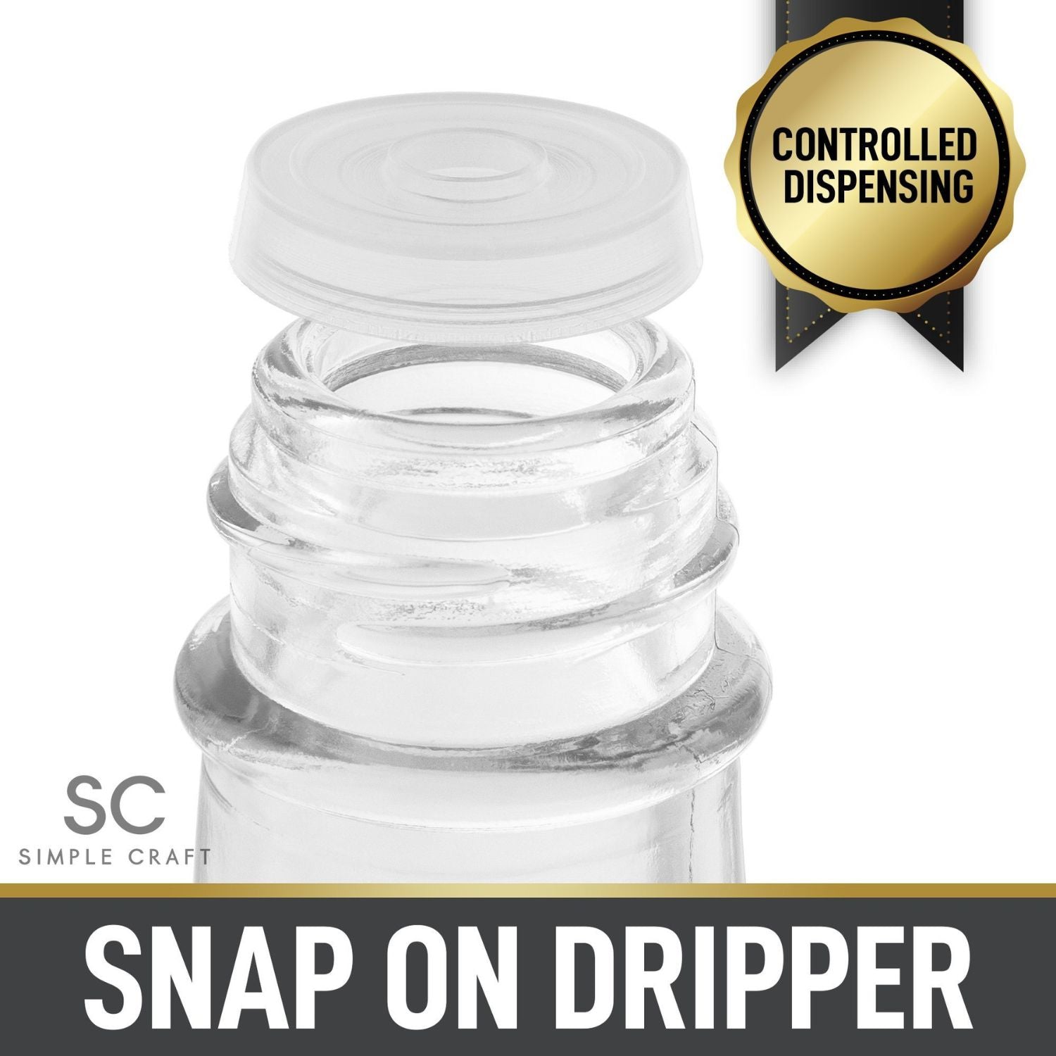 Snap On Dripper Hot Sauce Glass Bottles by Zulay Kitchen